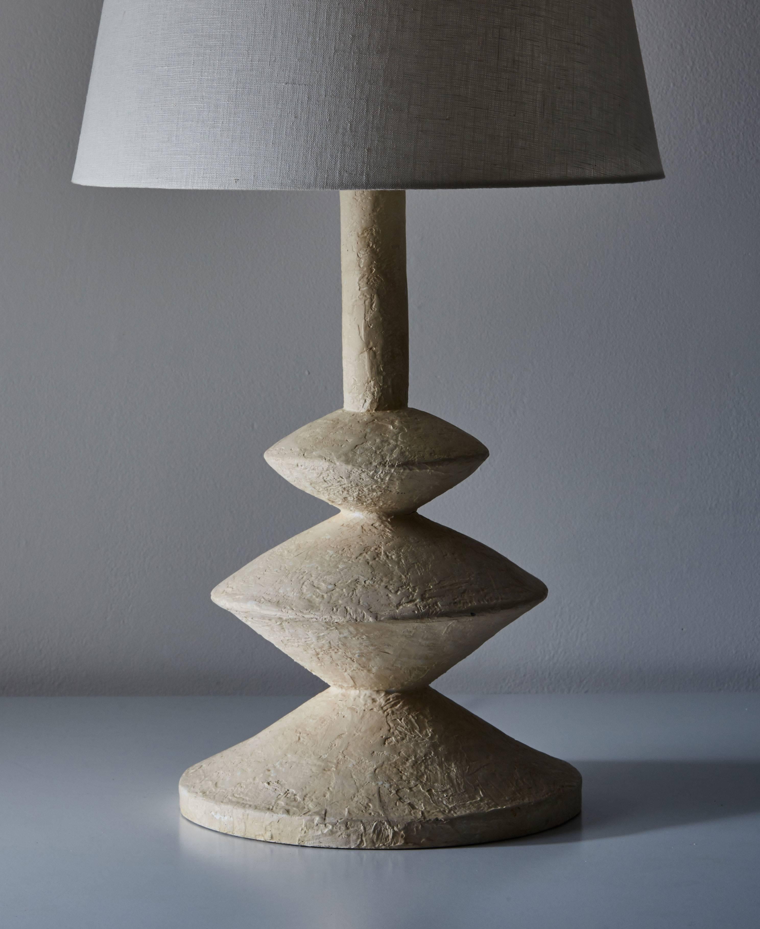 American Solid Plaster Table Lamp after Giacometti