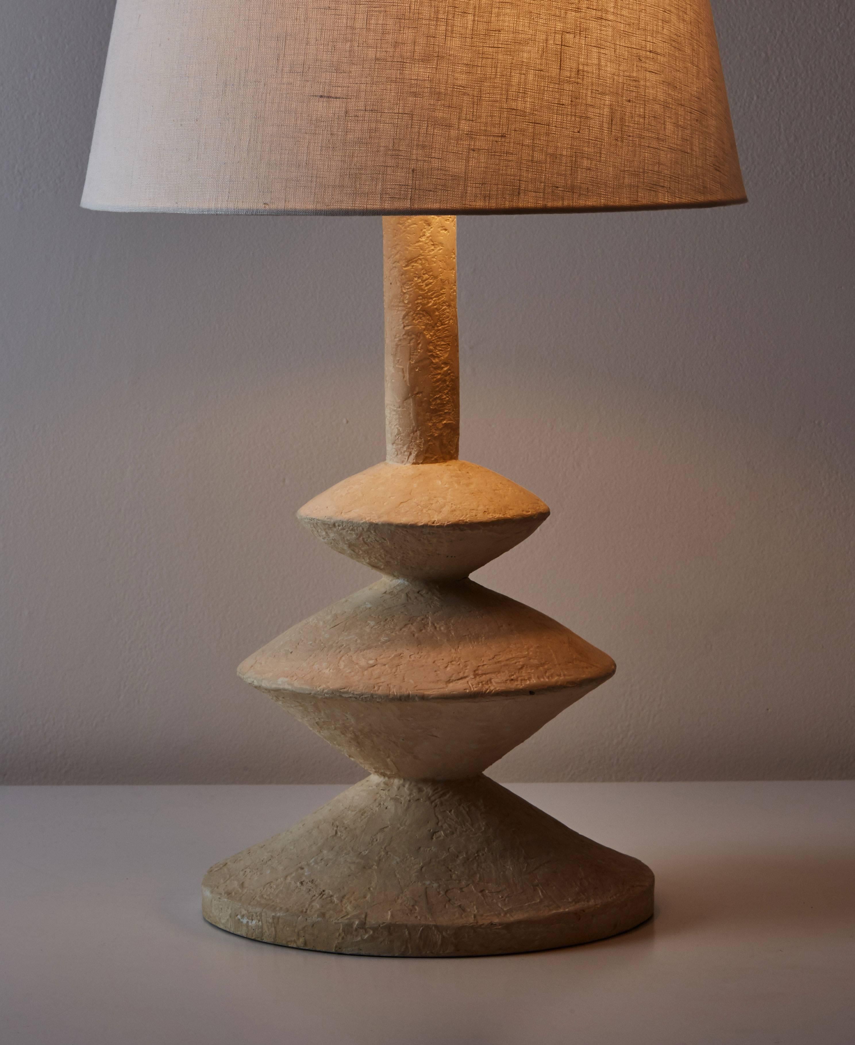 Mid-Century Modern Solid Plaster Table Lamp after Giacometti