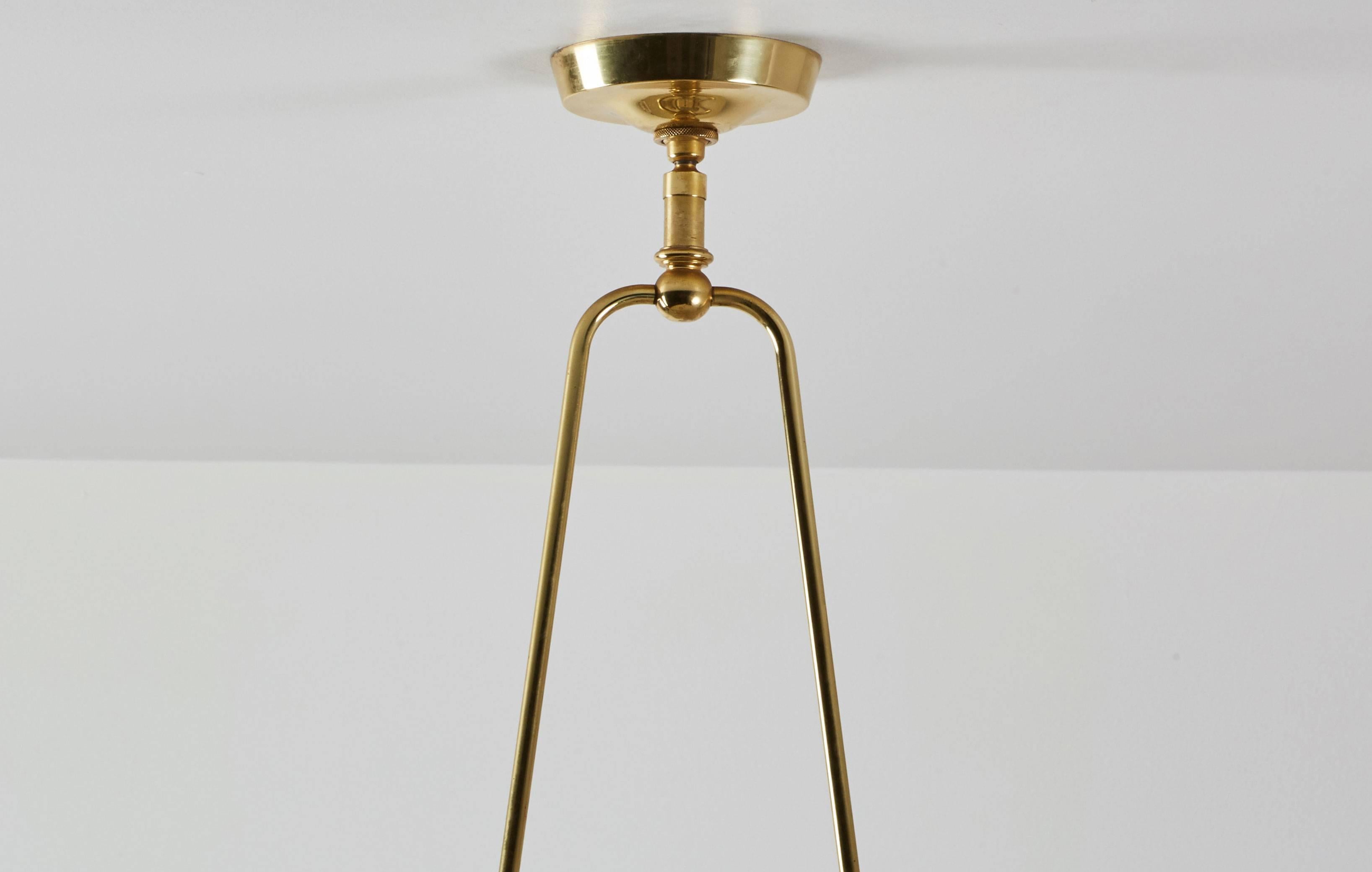 Perforated Brass Ceiling Light by Stiffel In Excellent Condition In Los Angeles, CA