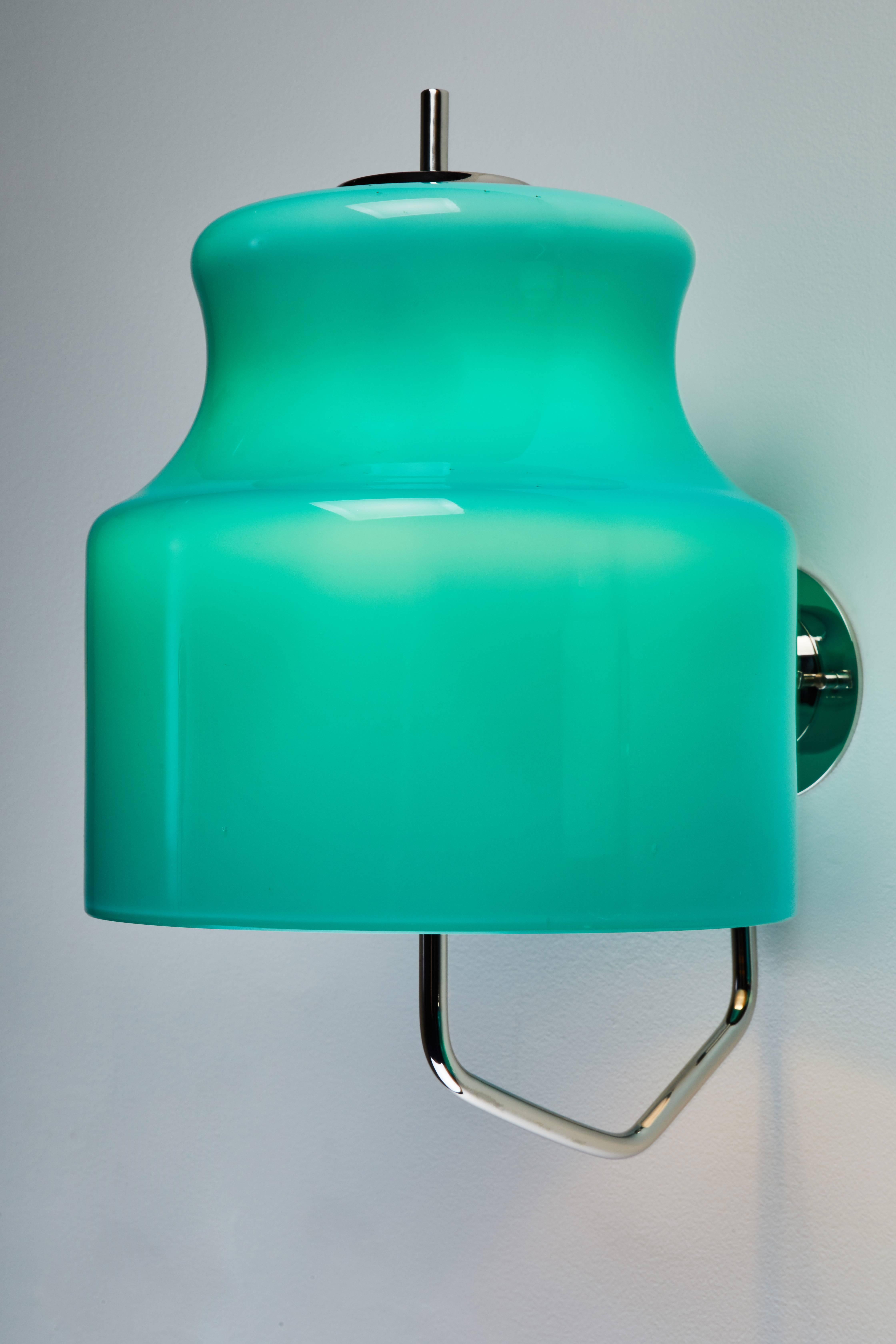 Mid-20th Century Three Blown Glass Sconces Attributed to Venini
