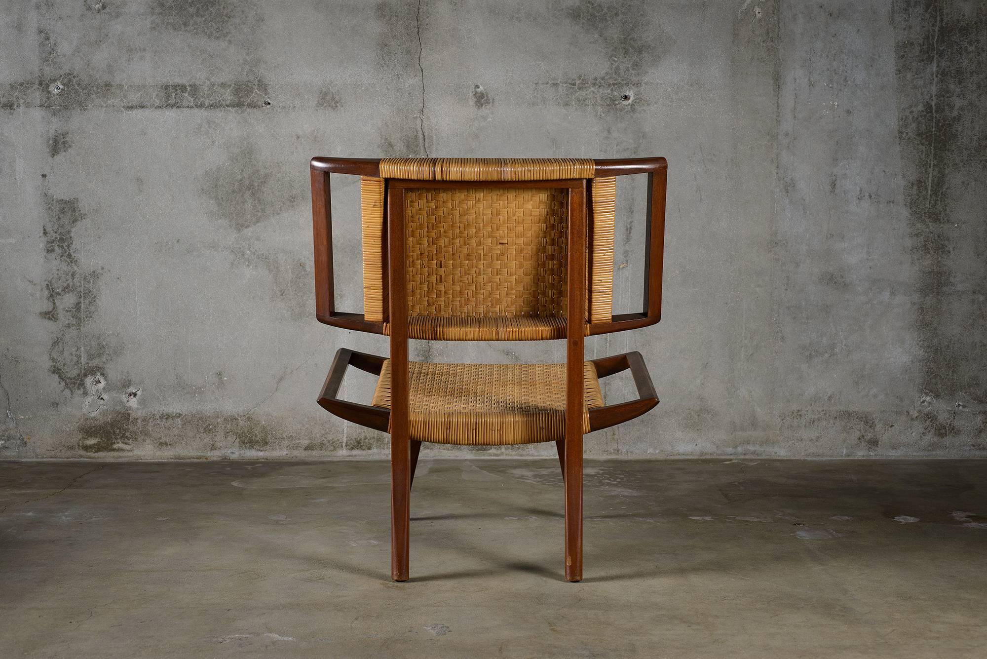 Mid-20th Century Paul Laszlo Lounge Chair and Ottoman