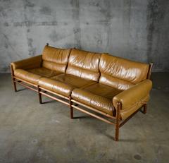 Arne Norell "Kontiki" Three-Seat Sofa