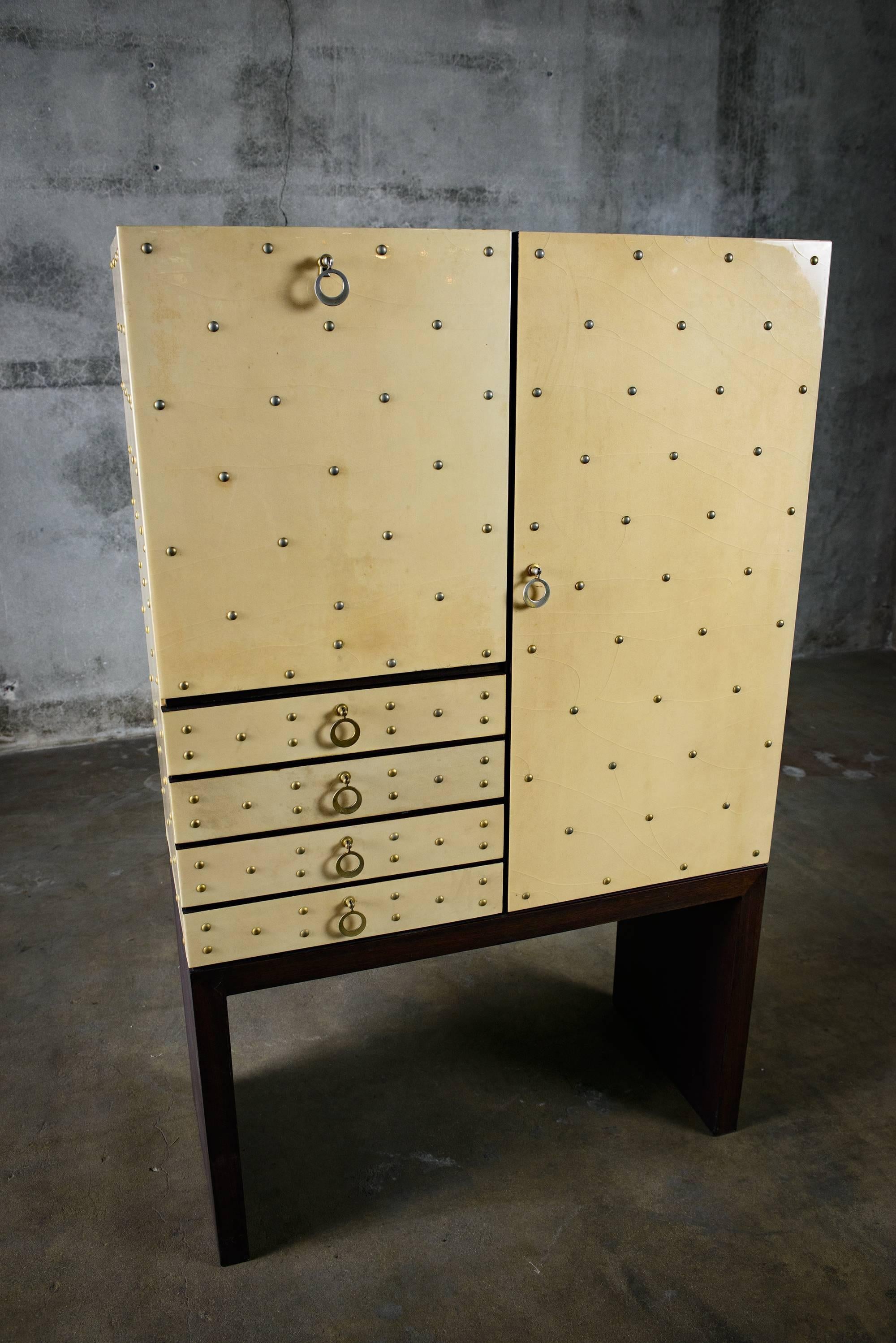 Lacquered Aldo Tura Bar Cabinet