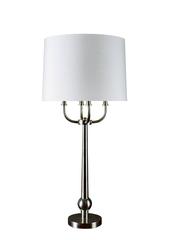 Stiffel Four Light Satin Nickel Finished Table Lamp with Shade