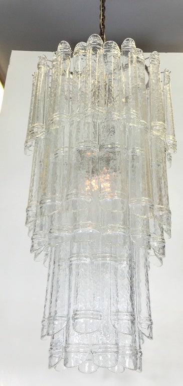 Exceptional Large Clear Glass Chandelier