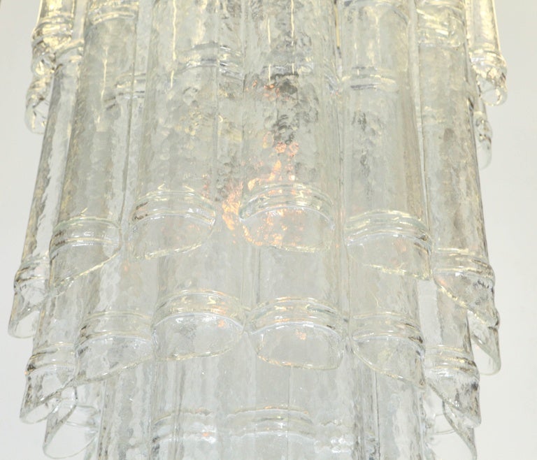 Barovier Clear Glass Chandelier In Good Condition In Los Angeles, CA