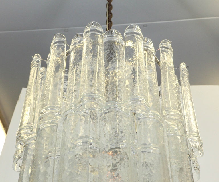 Mid-20th Century Barovier Clear Glass Chandelier