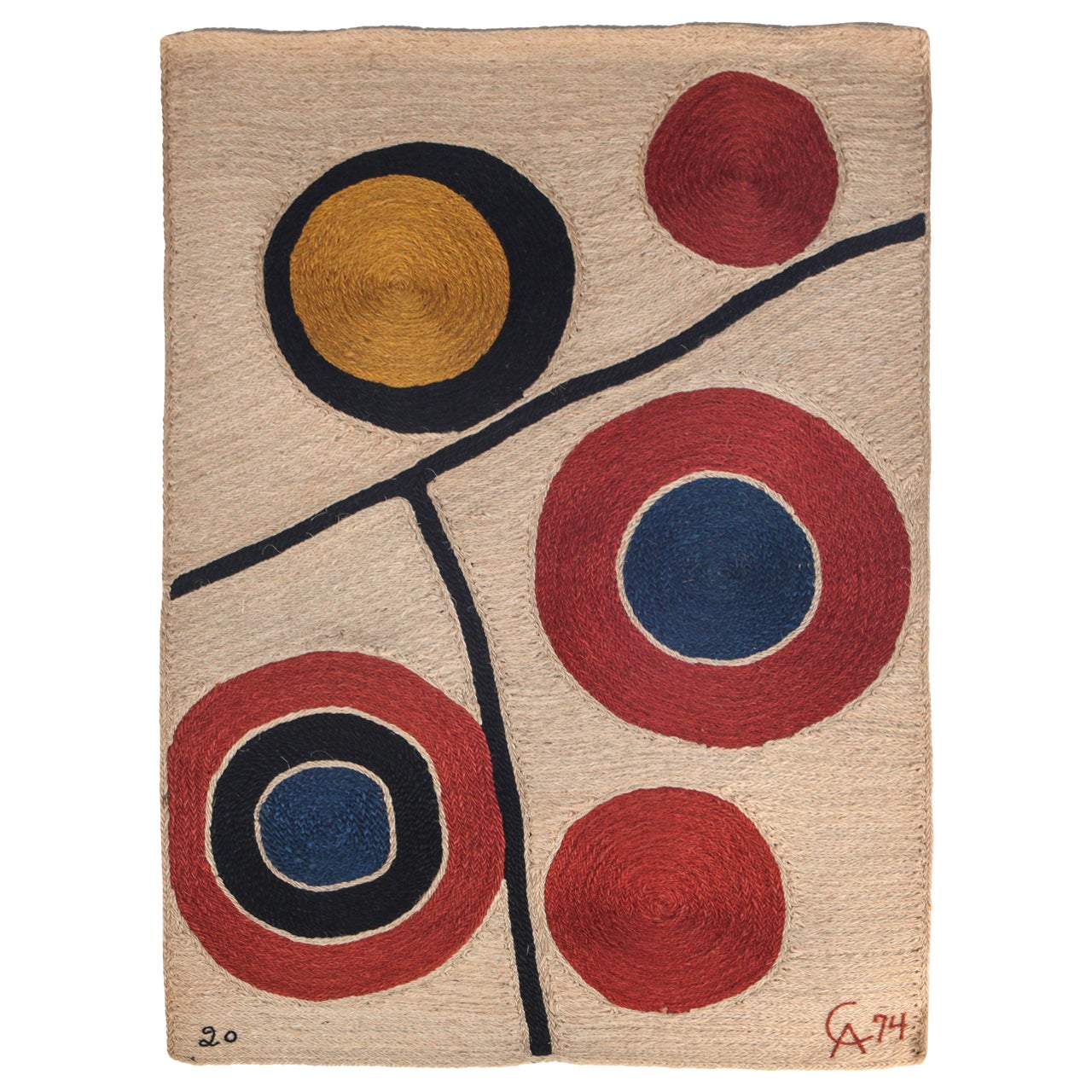 After Alexander Calder Wall Hanging, 'Floating Circles'