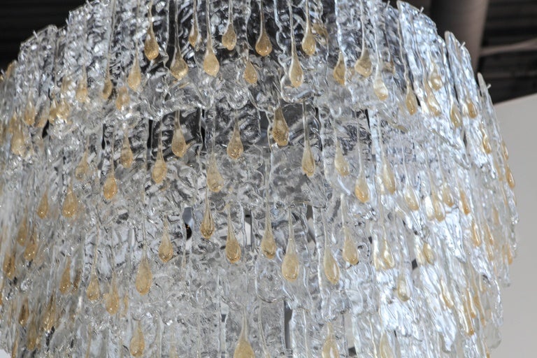 Lustre à cascade en verre de Murano Bon état - En vente à Los Angeles, CA