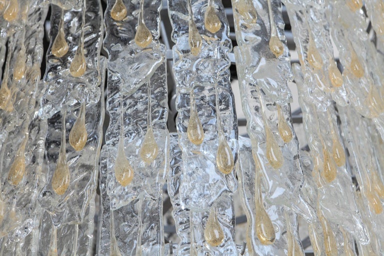 Lustre à cascade en verre de Murano en vente 1
