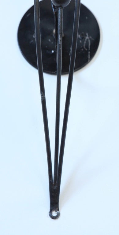 Late 20th Century Andre Dubreuil Iron Sunburst Sconces