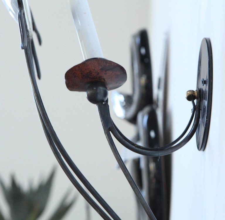 Andre Dubreuil Iron Sunburst Sconces 1