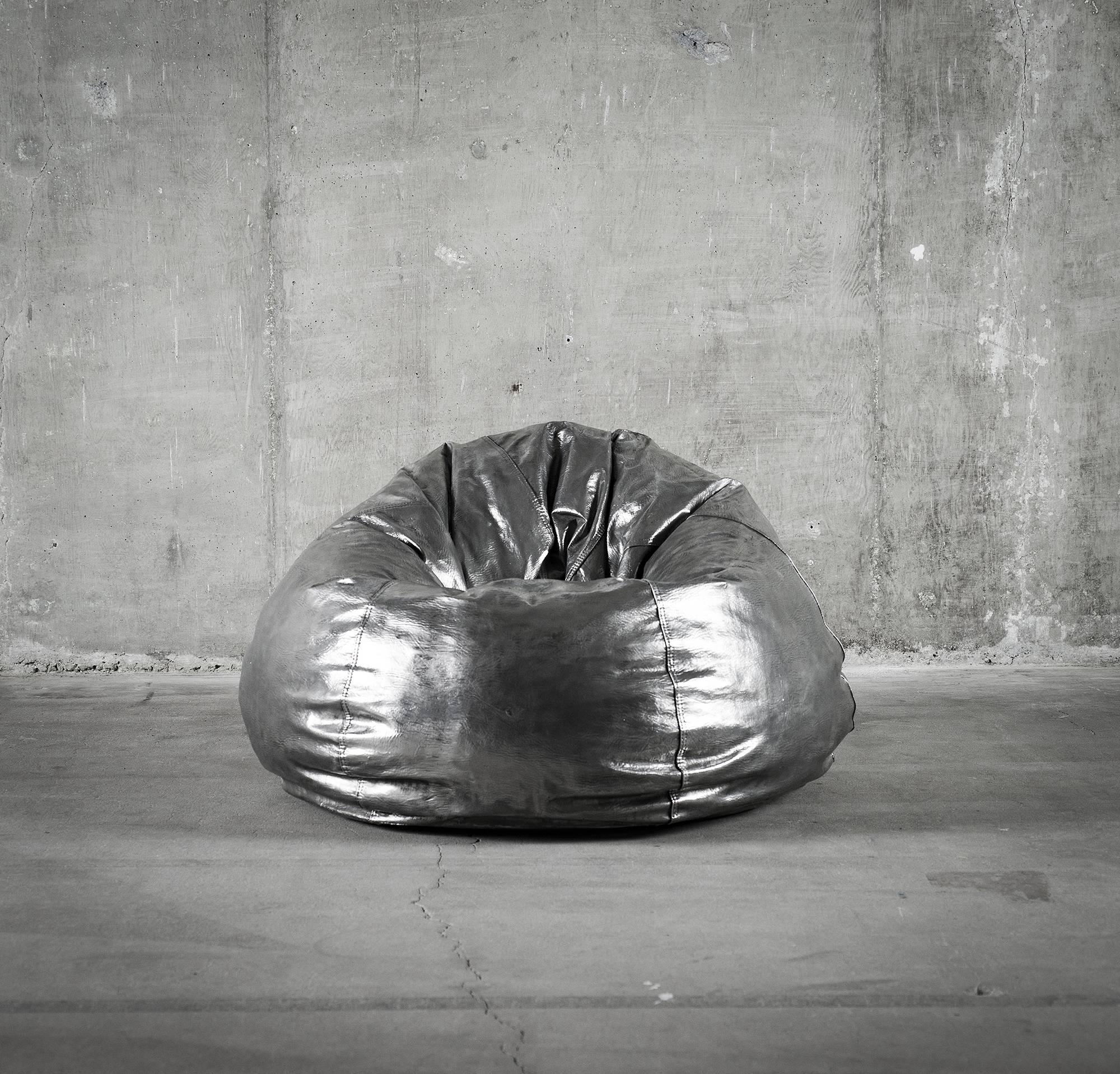Beanbag sculpture in stainless steel by Cheryl Ekstrom, signed and numbered