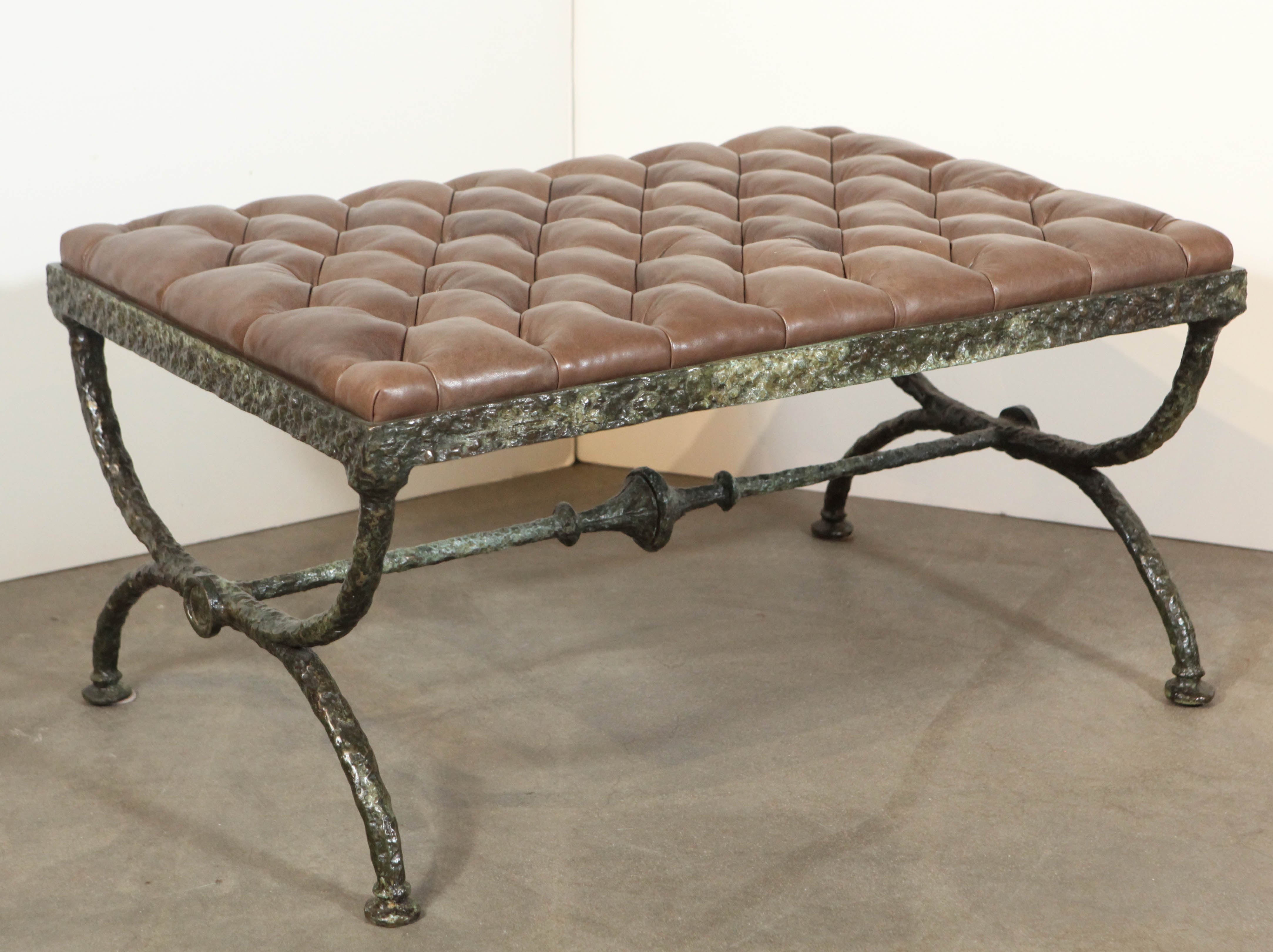 Pair of Bronze Benches