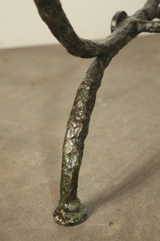20th Century Pair of Bronze Benches