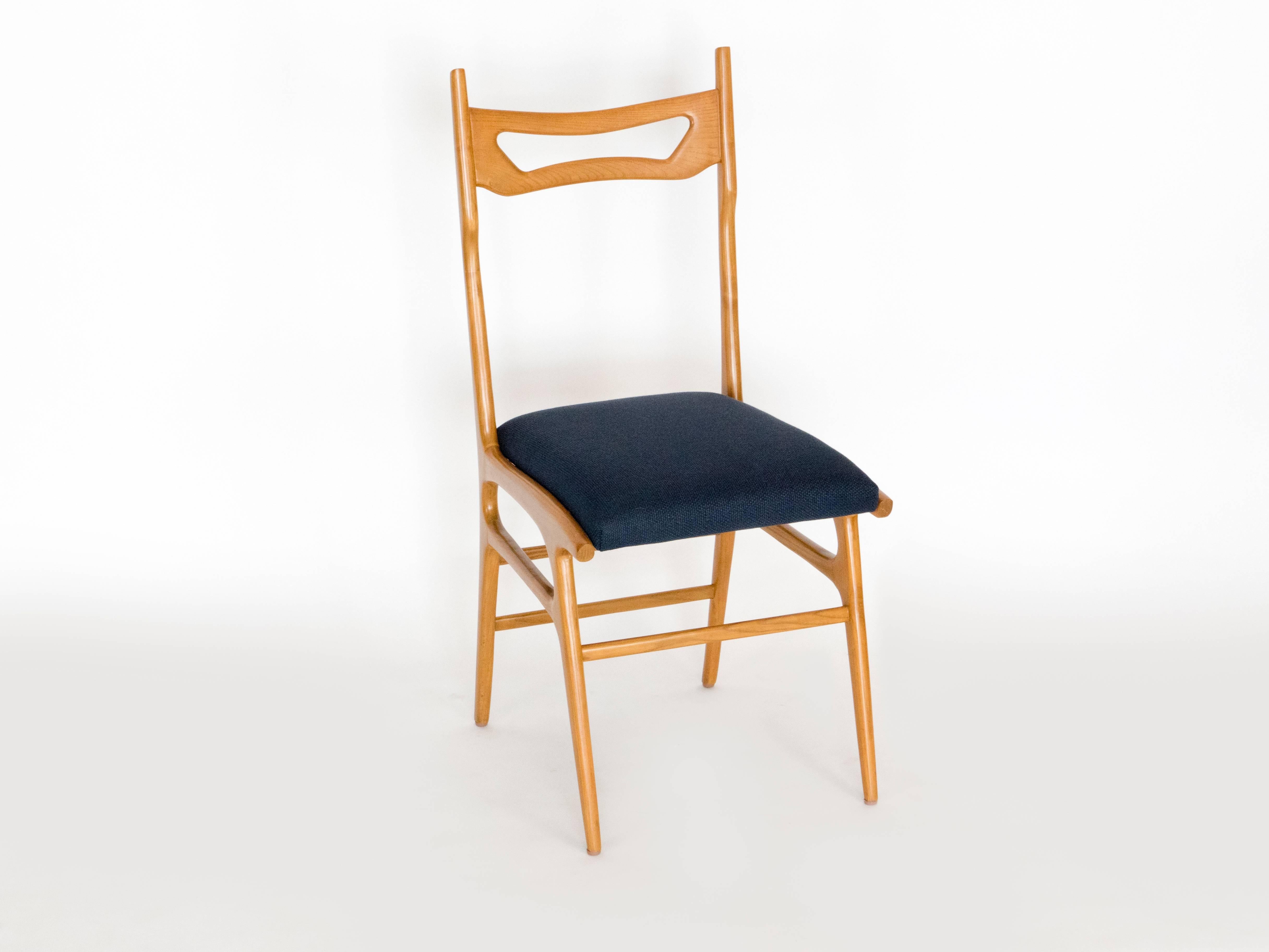 Mid-20th Century Set of Six Italian Dining Chairs For Sale