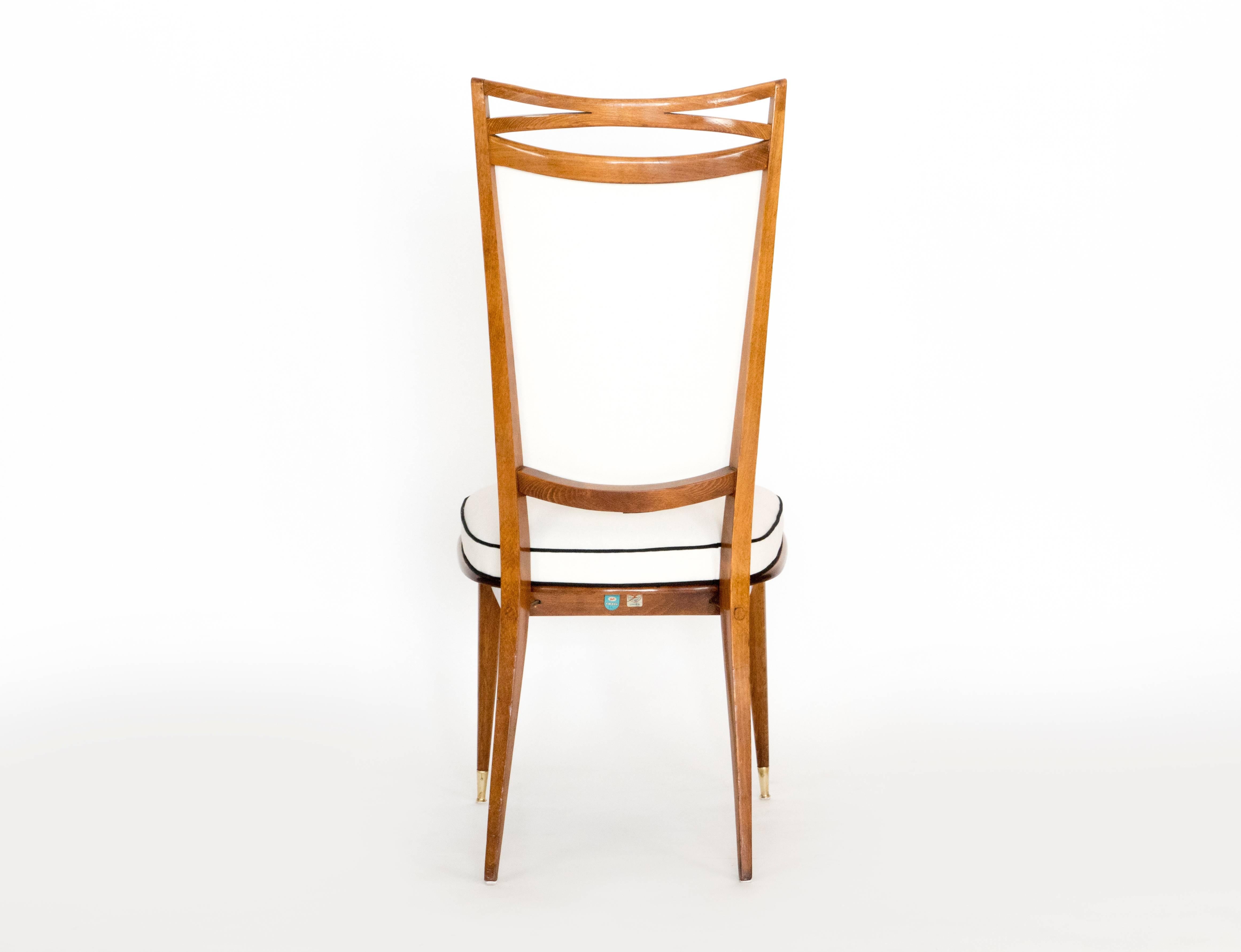 Mid-20th Century Set of Six French Mid-Century Dining Chairs