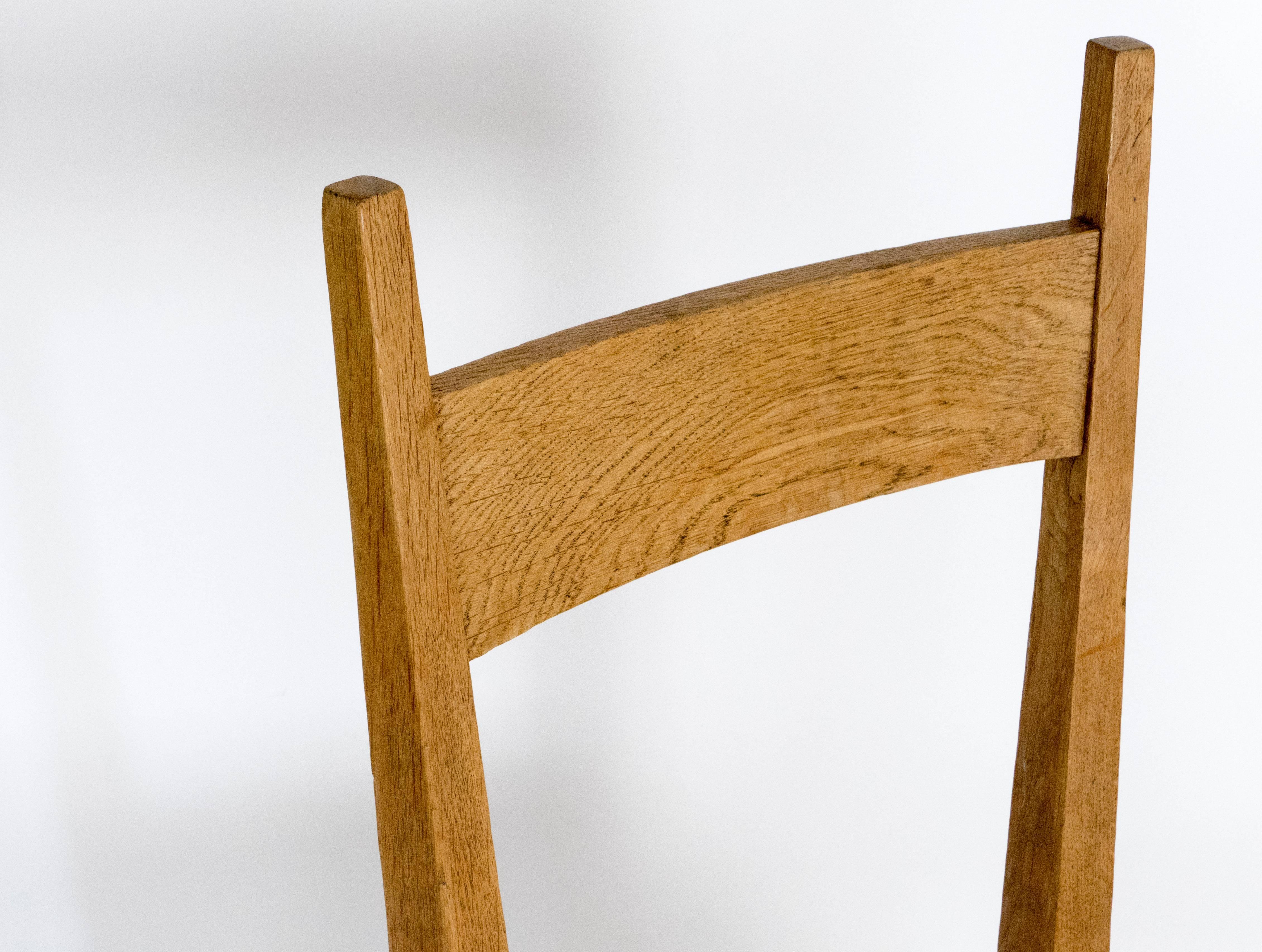 Mid-20th Century Seat of Six Oak Dining Chairs