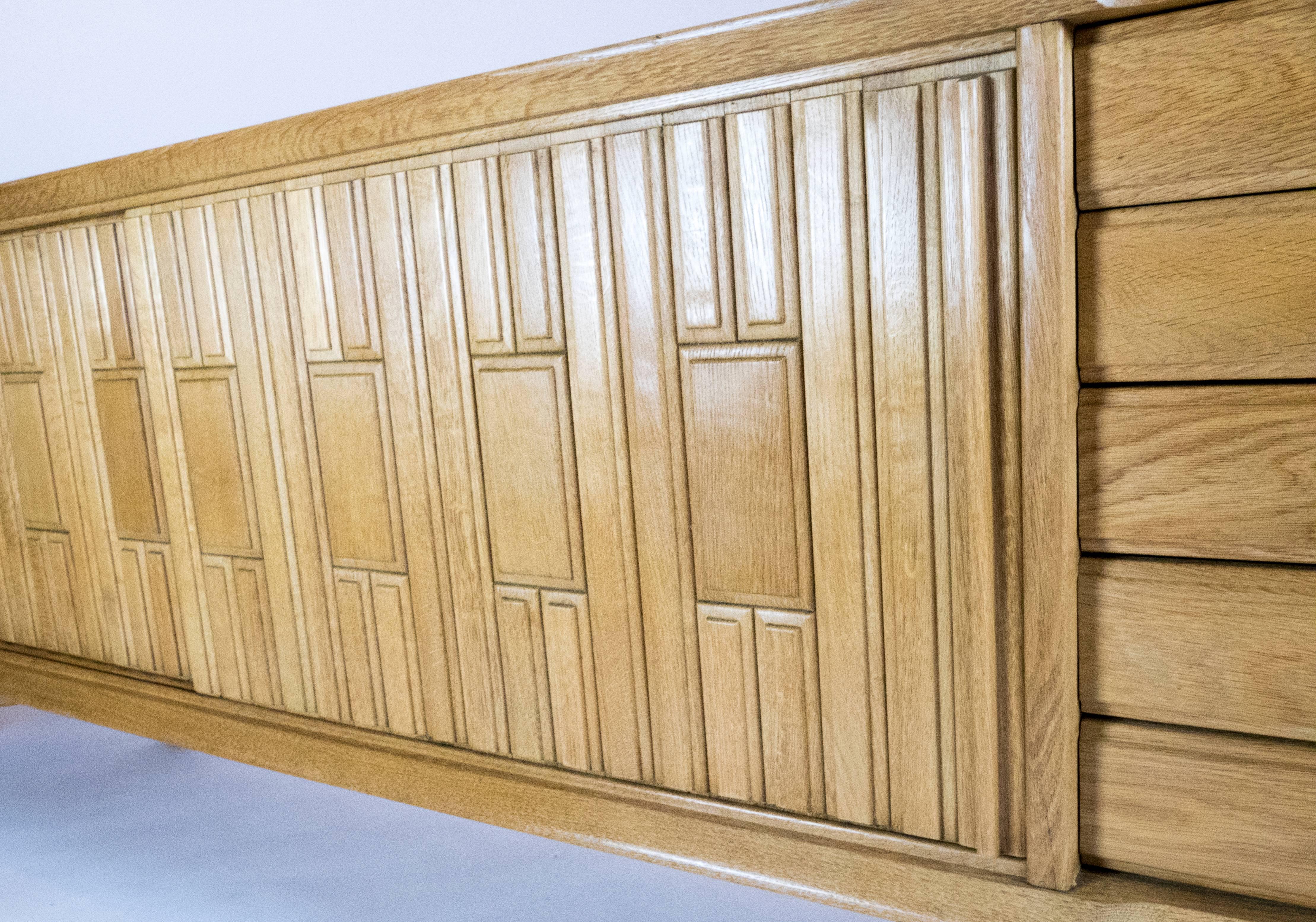 Oak Hutch by Guillerme et Chambron In Excellent Condition In Los Angeles, CA