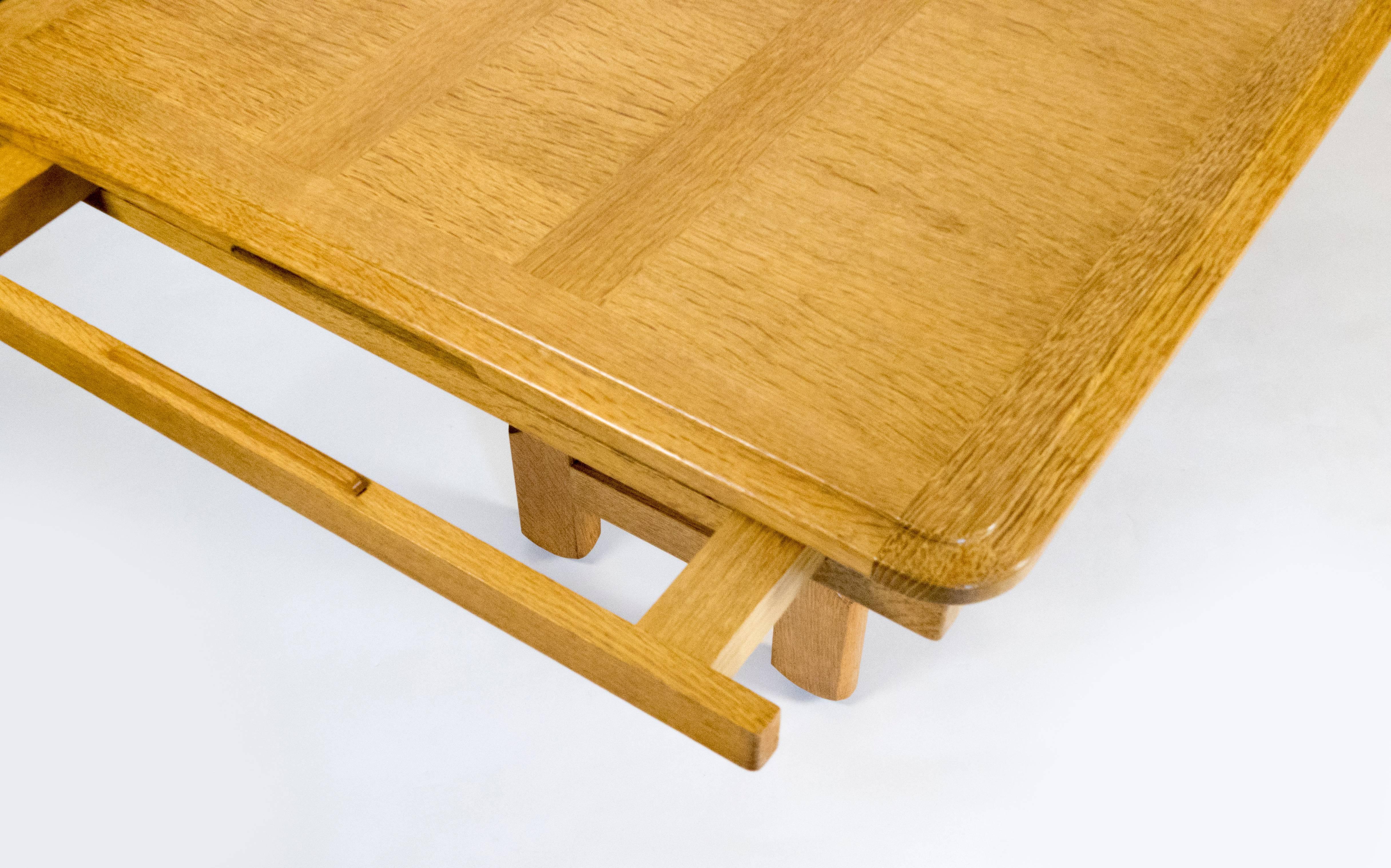 Oak Dining Table by Guillerme et Chambon 1