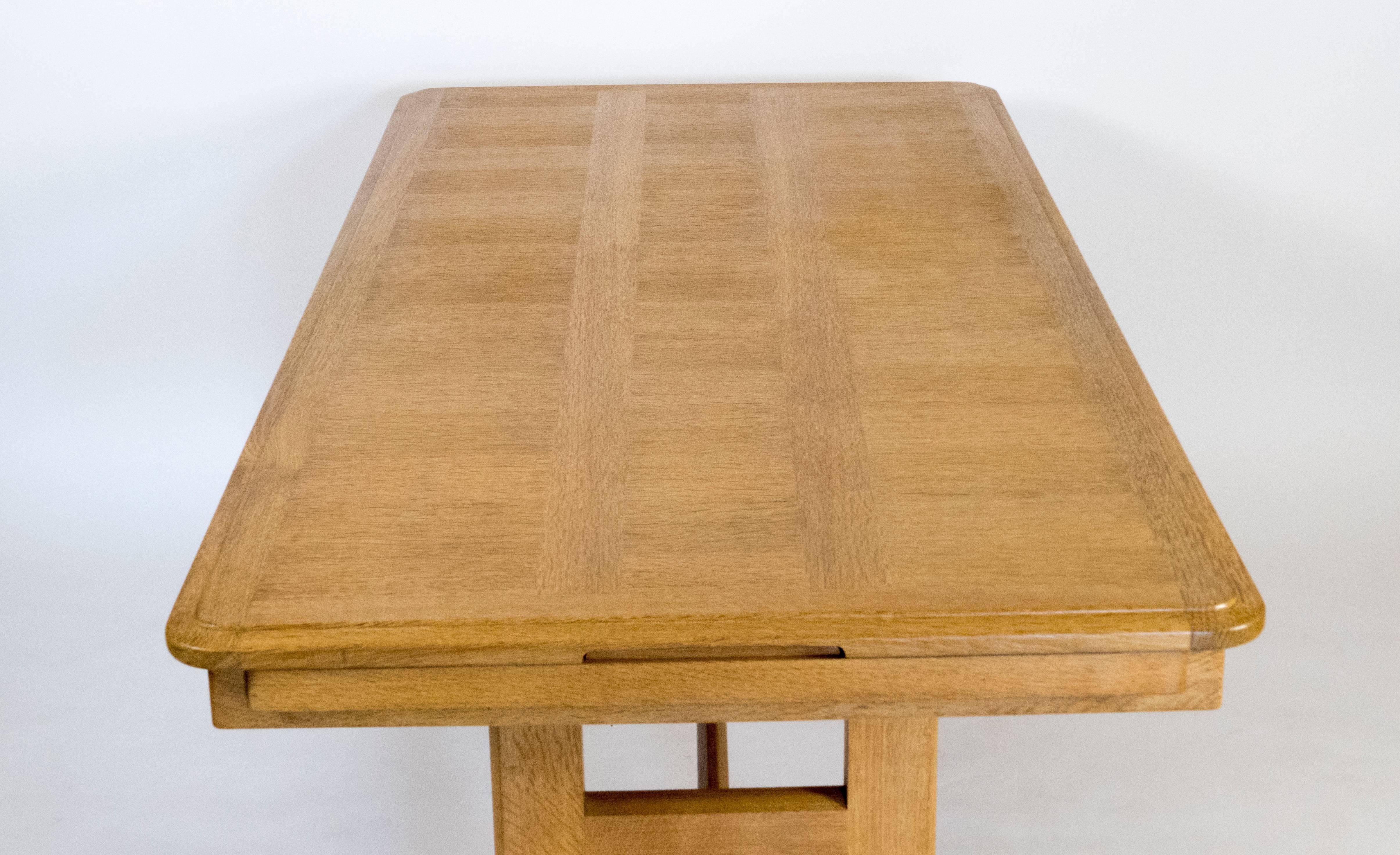 Oak Dining Table by Guillerme et Chambon 2