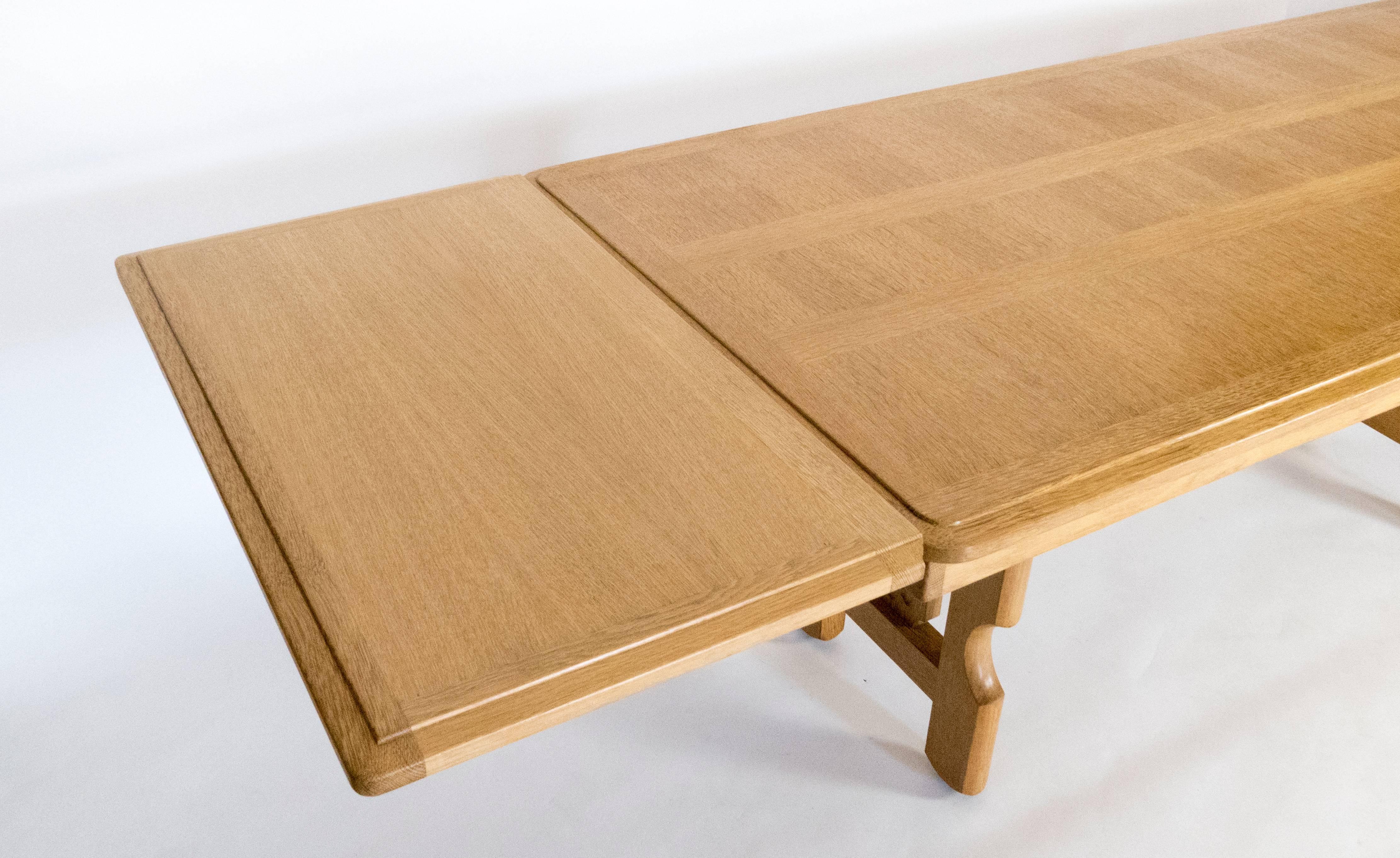 Oak Dining Table by Guillerme et Chambon 3