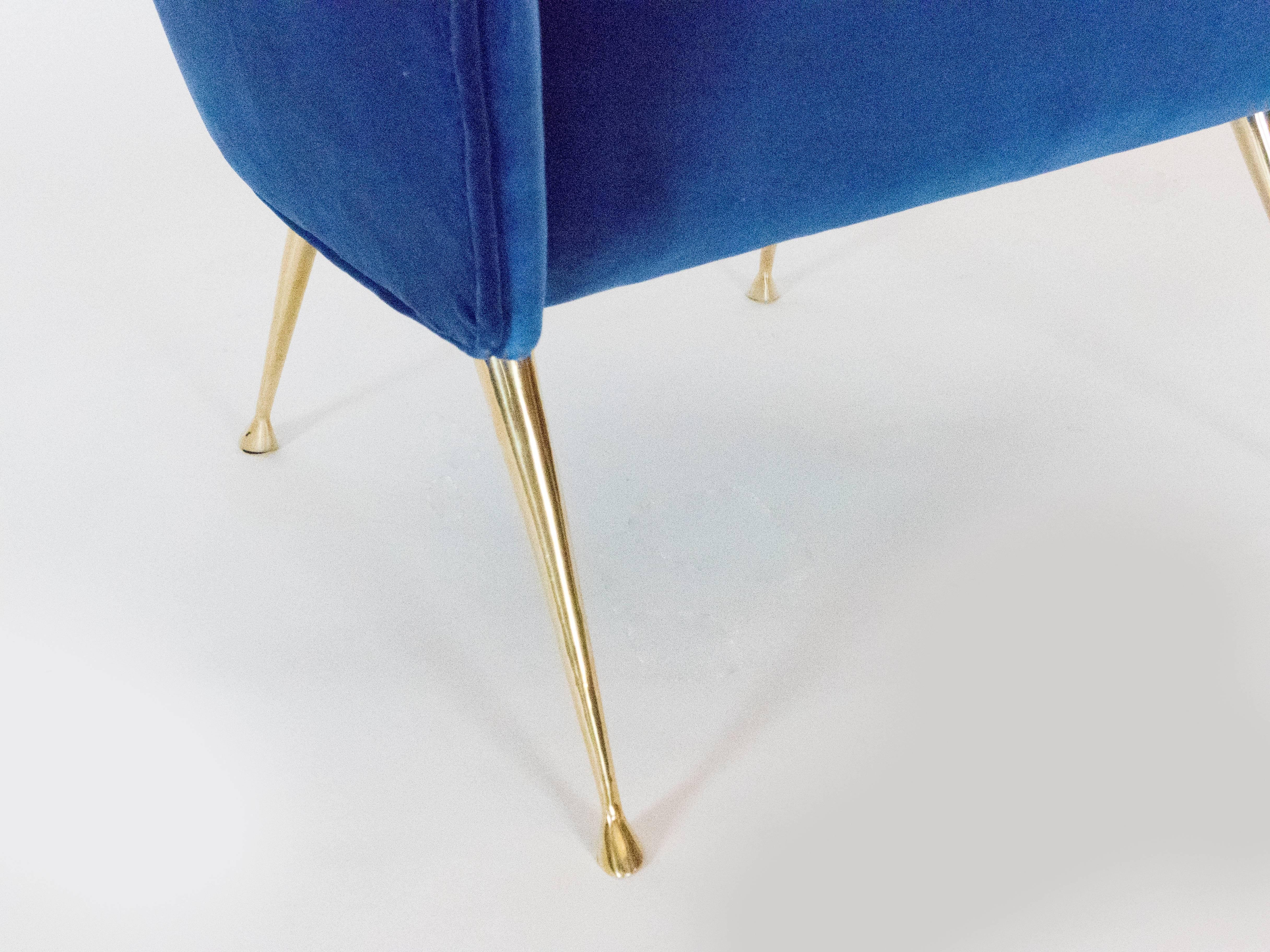 Brass Pair of Briance Chairs by Bourgeois Boheme Atelier