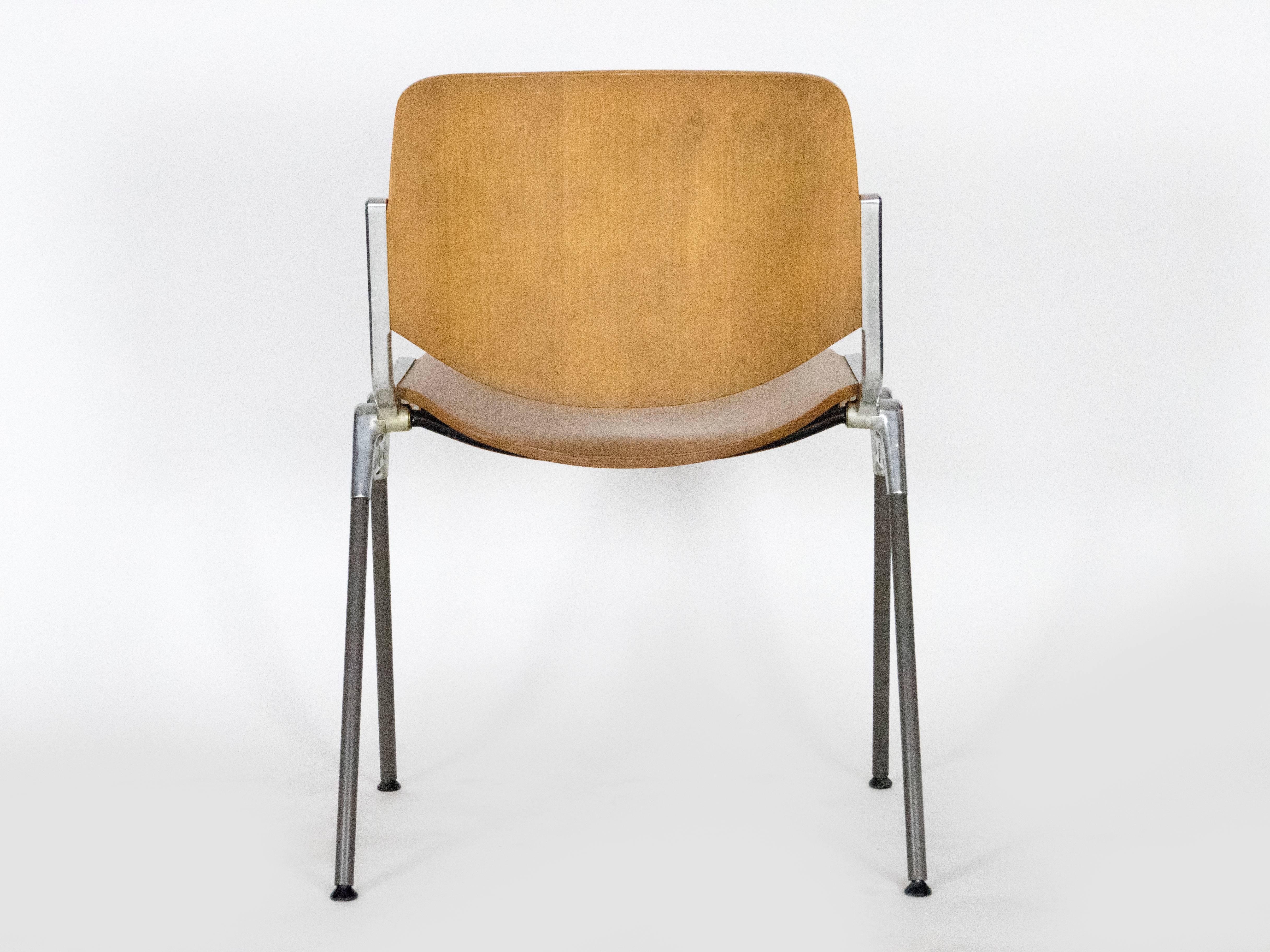 Mid-Century Modern Set of Eight DSC 106 Chairs by Giancarlo Piretti