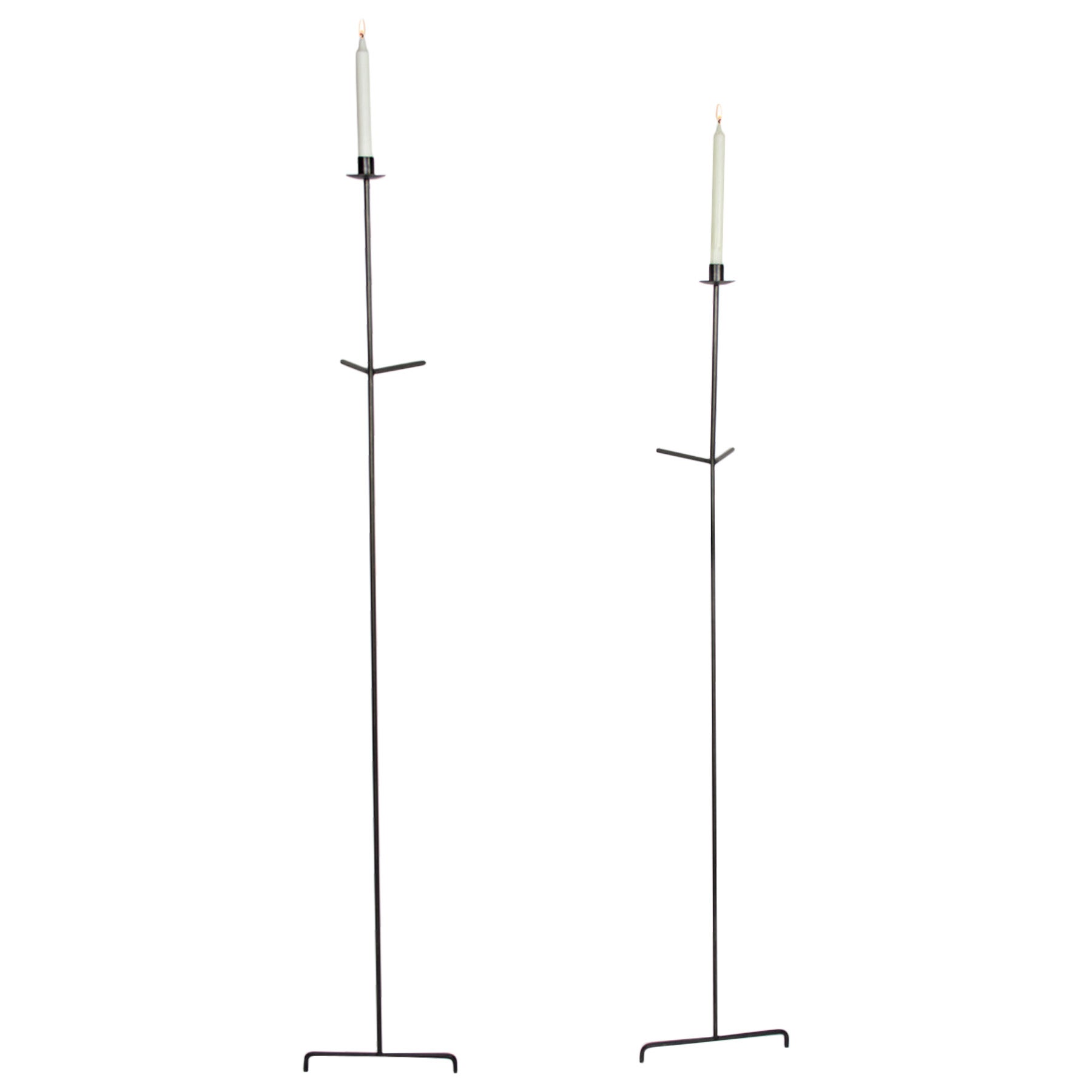 Font Albe Wall Sconces, Oxidized Finish, Taper Candle Model