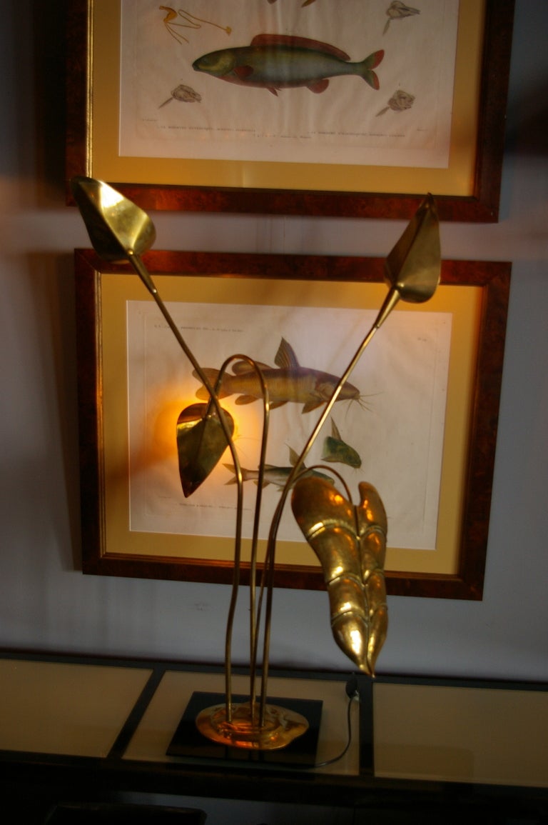Brass Table Lamp by Maison Charles 3