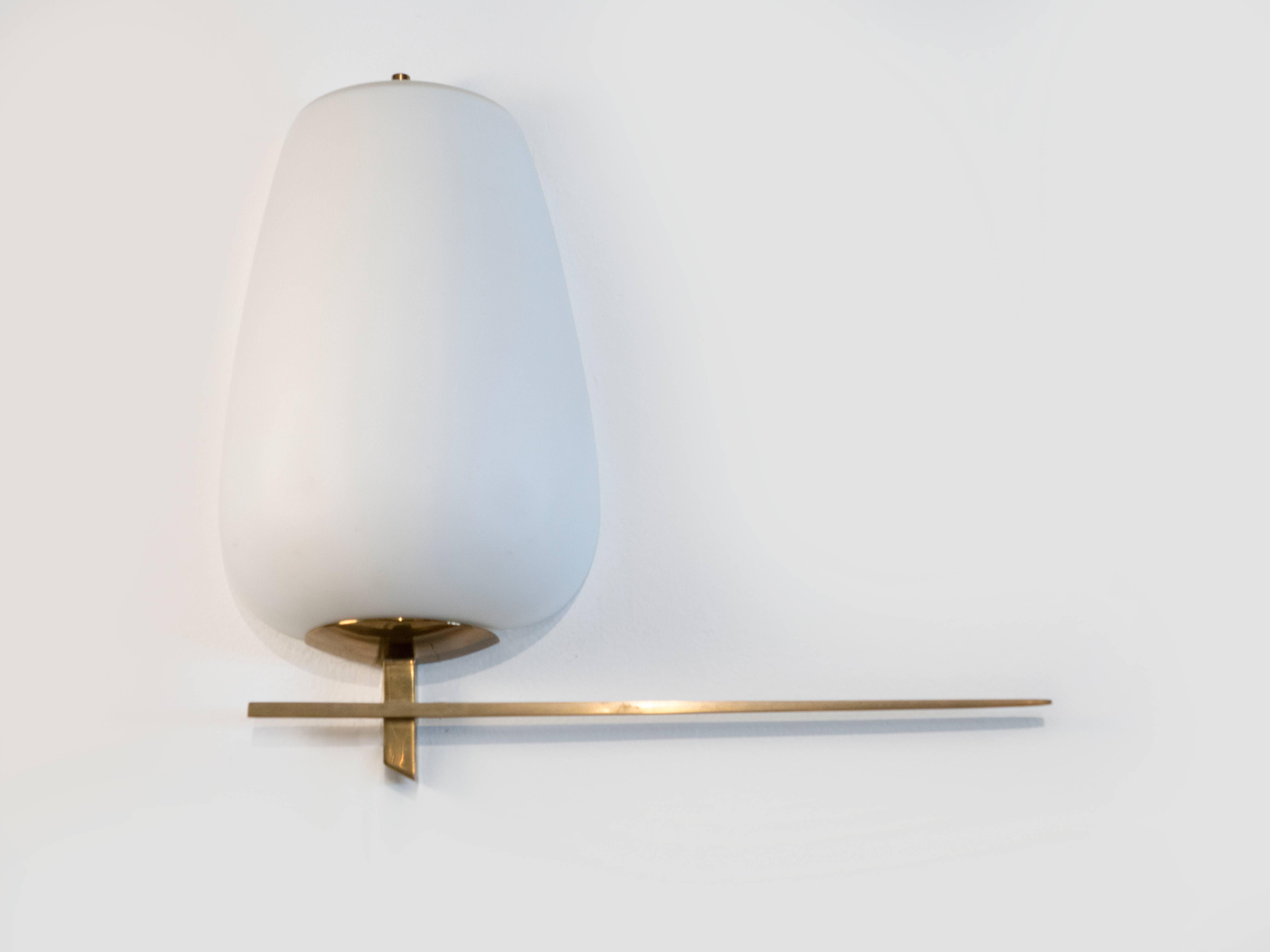 Mid-Century Modern Single Wall Sconce by Maison Lunel