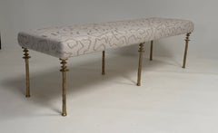 Banc au design organique, couleur bronze doré -  Banc Sorgue