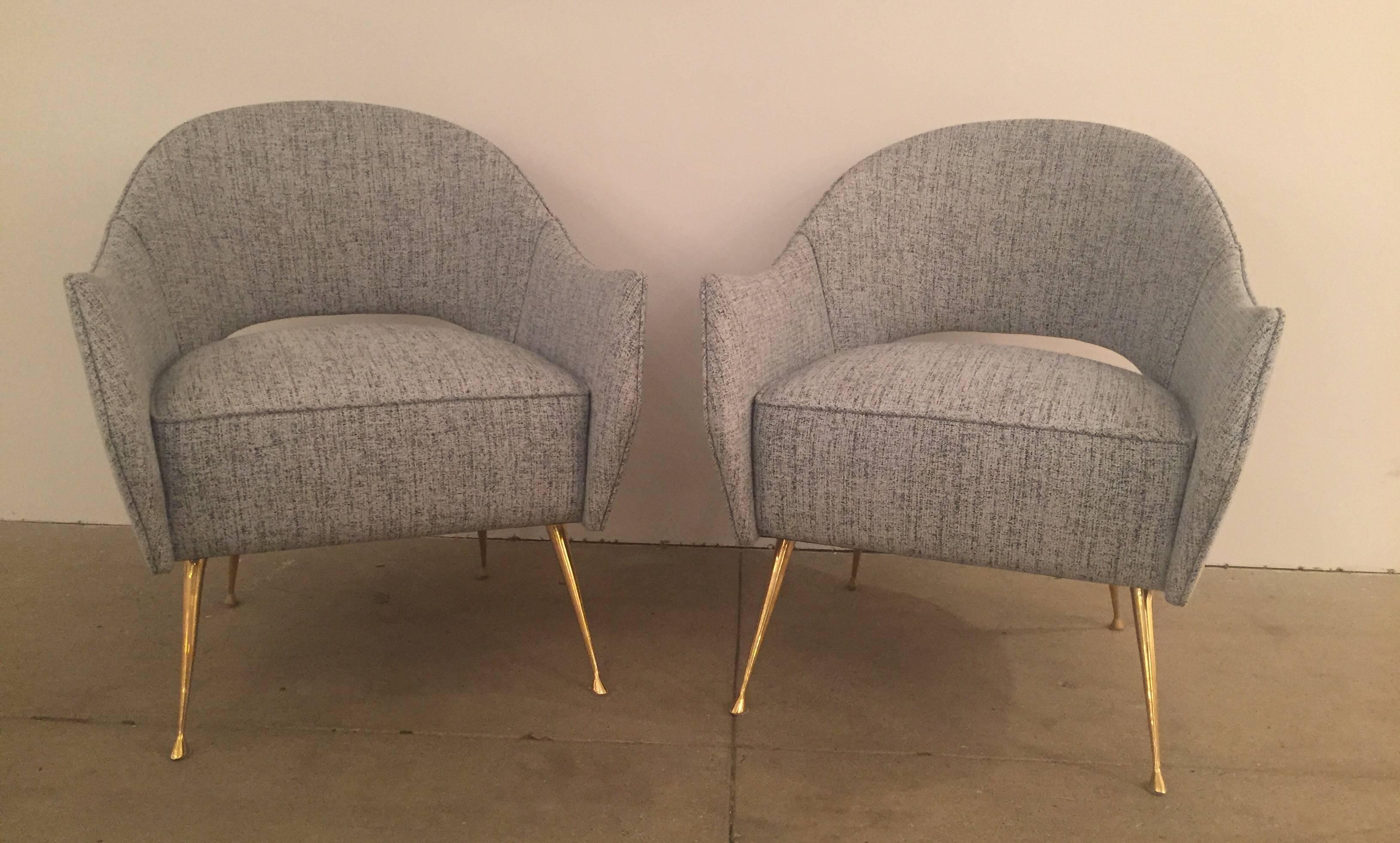 Mid-Century Modern Pair of Briance Chairs by Bourgeois Boheme Atelier