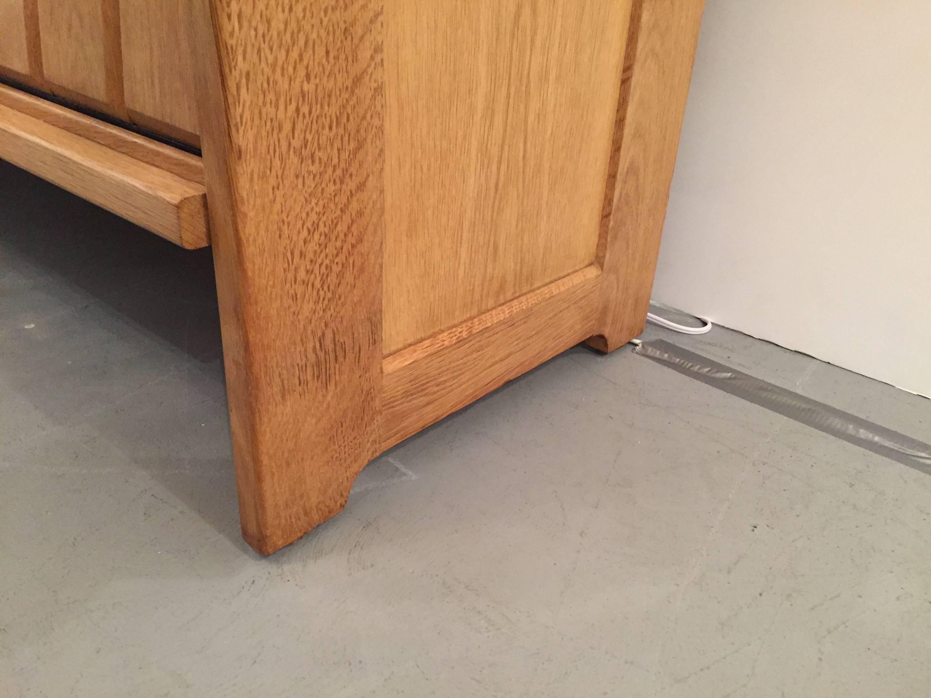 Oak Sideboard by Guillerme et Chambron In Excellent Condition In Los Angeles, CA