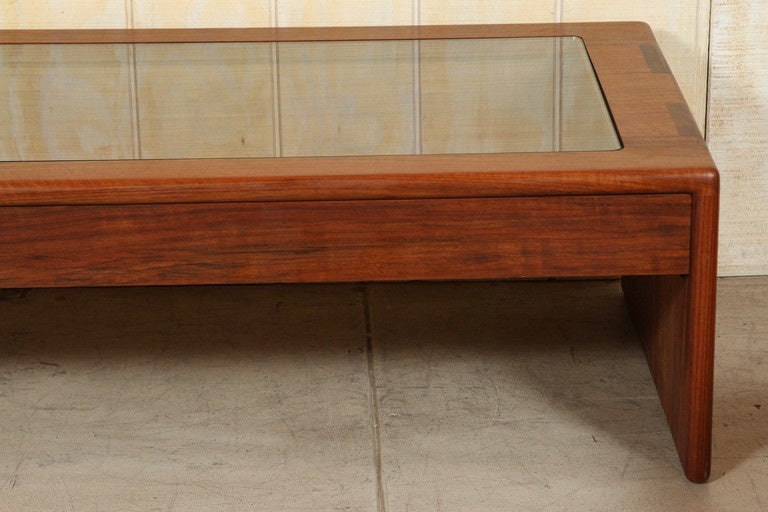 coffee table with display drawer