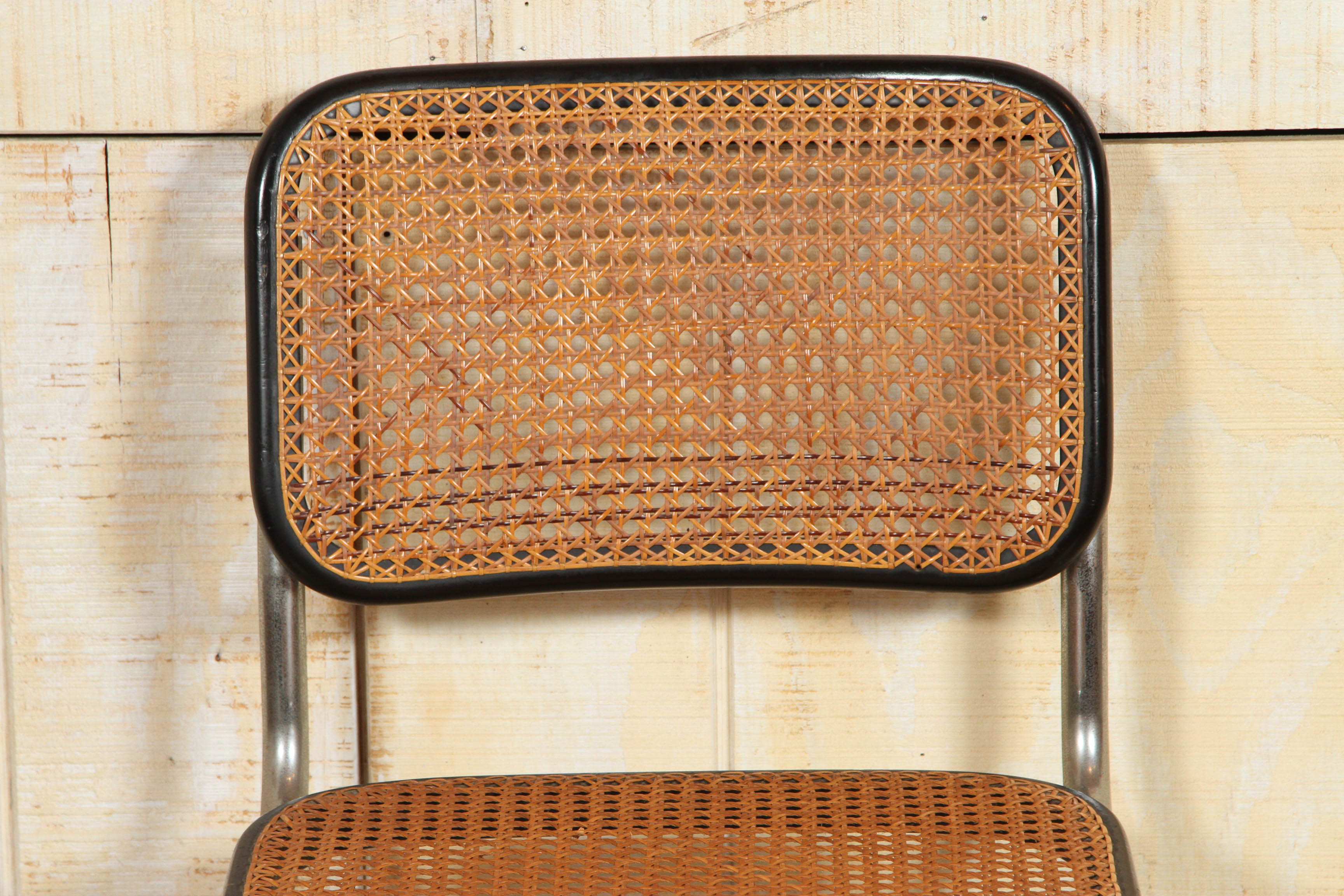 Italian Set of Cesca Side Chairs by Marcel Breuer