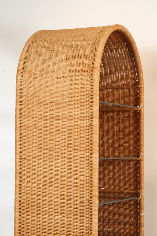 Pair of Wicker Etageres by Danny Ho Fong for Tropical For Sale 1