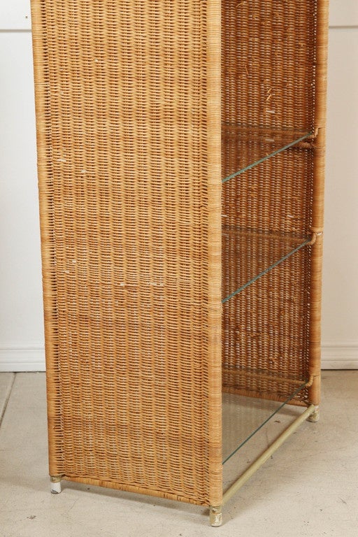 Pair of Wicker Etageres by Danny Ho Fong for Tropical For Sale 2