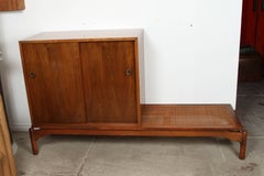 Greta Grossman Walnut Case on Cane Bench