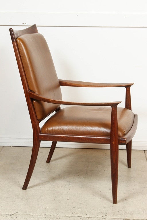 Mid-Century Modern Handcrafted High Back Chairs by John Nyquist For Sale