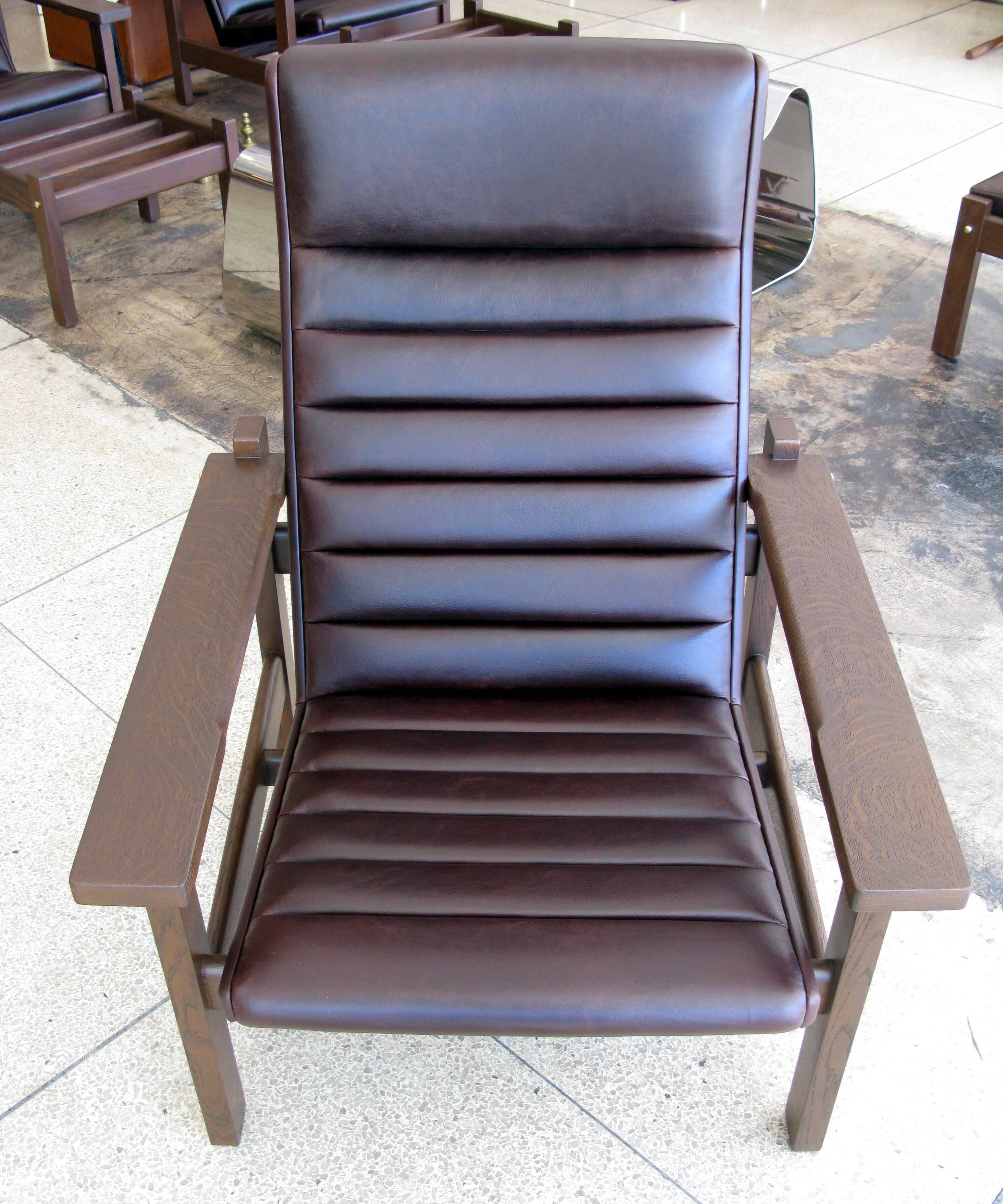 Mid-20th Century Pair of Hans J. Wegner Armchairs with Ottomans