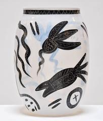 Large Signed Kosta Boda "Caramba Eve" Glass Vase