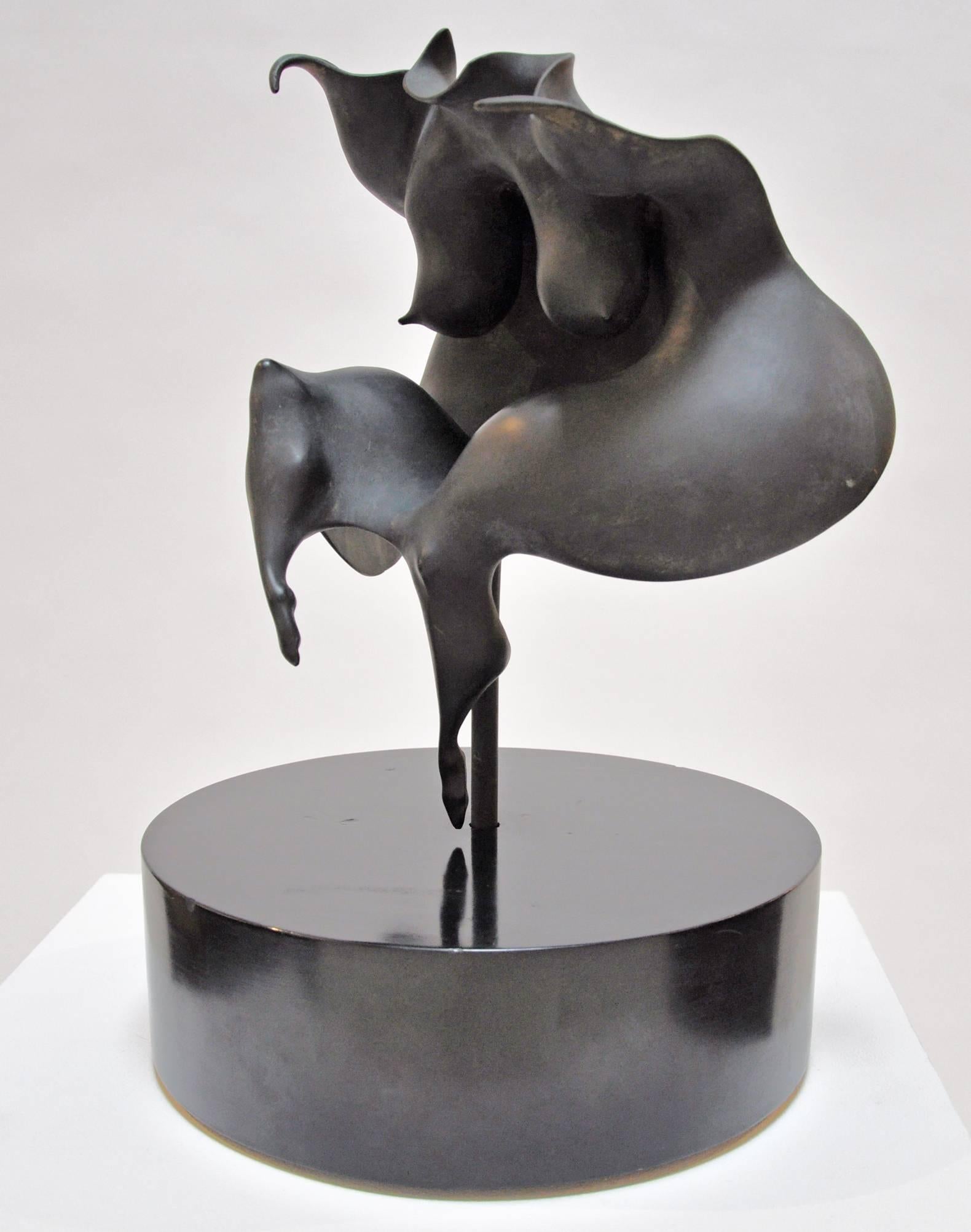 Fine art bronze sculpture on wood base by Richard Boyce (1920-1976). Paper label on base reads: Richard Boyce, 