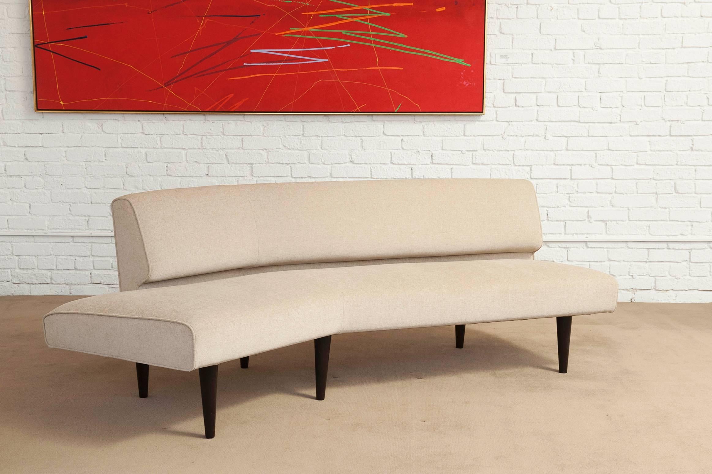 American Edward Wormley for Dunbar, Pair of Wing Shaped Unit Sofas