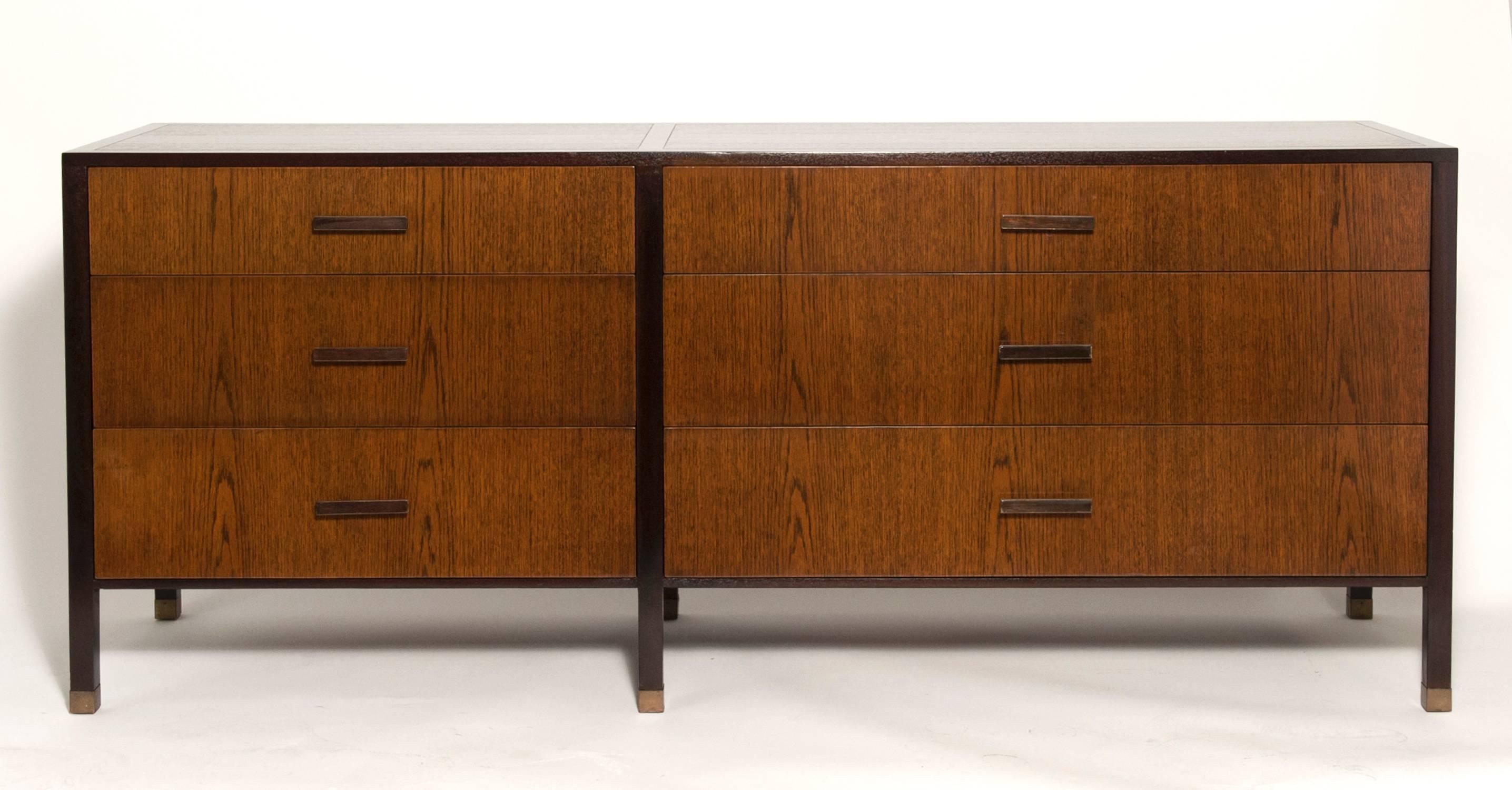 Signed: Six-drawer dresser designed by Harvey Probber. Top quality design and materials. Clean and ready for use.