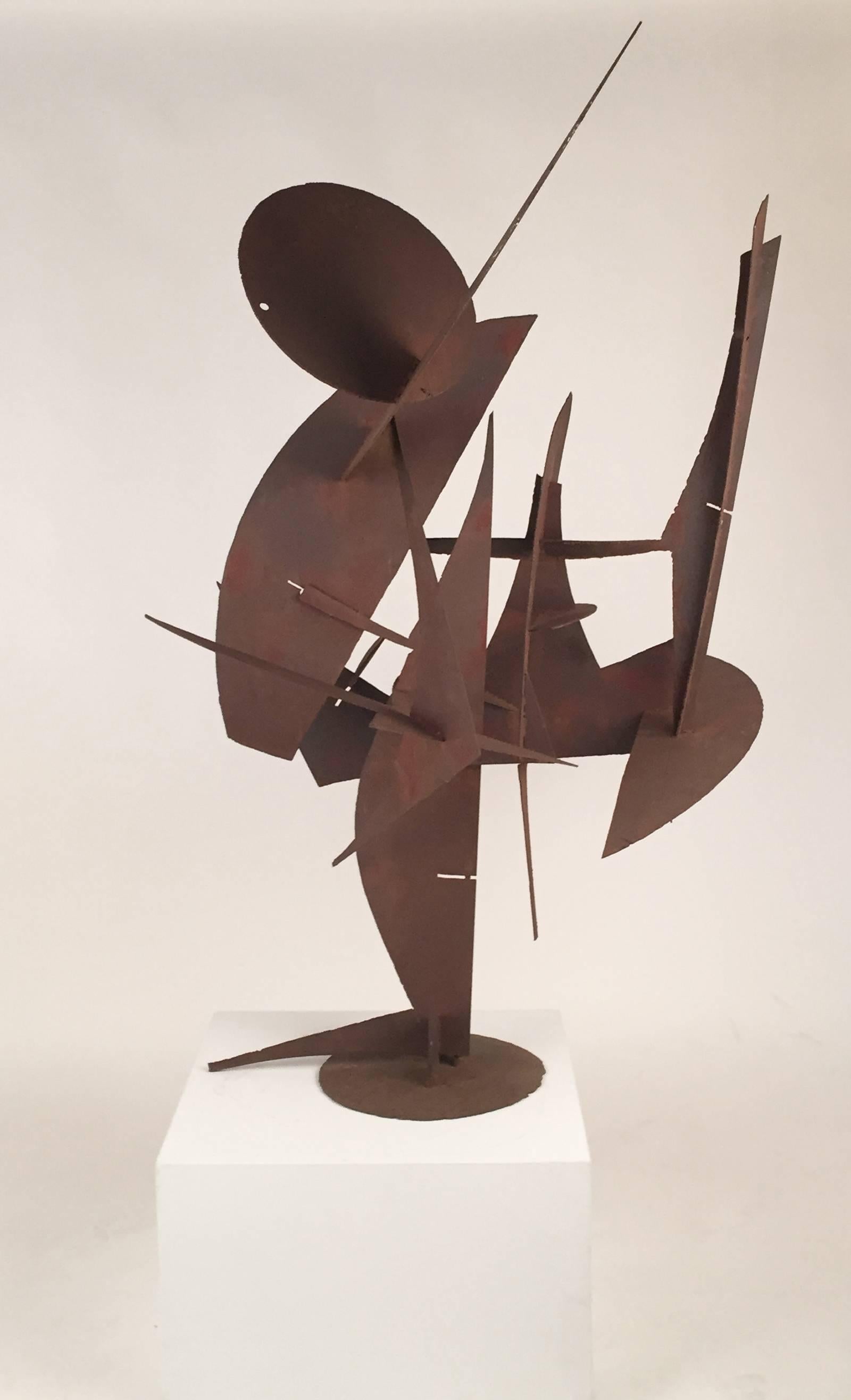 Paul Kasper Mid Century Modern Welded Steel Sculpture, 1960 In Excellent Condition In Los Angeles, CA