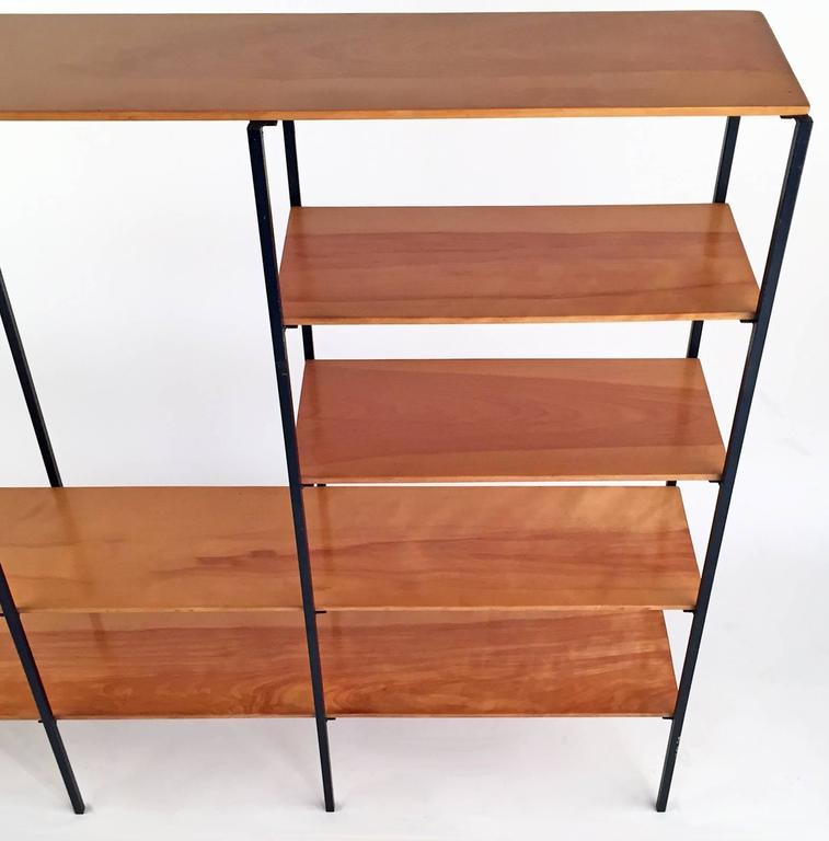 MidCentury Modern Wood and Iron Bookshelf at 1stDibs modernist