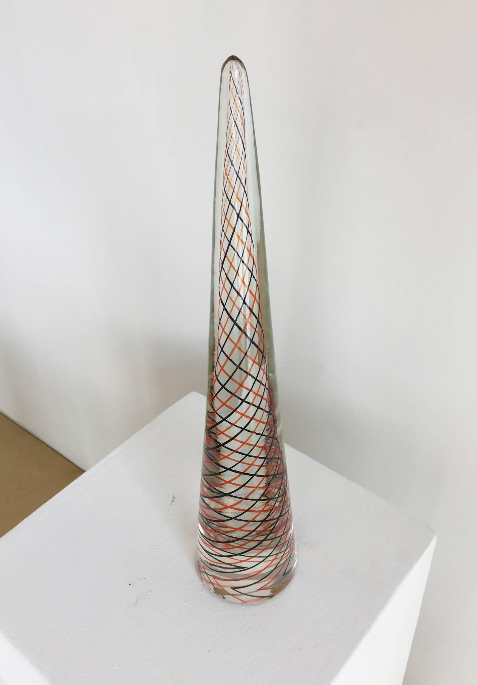 Italian Venini, Murano Glass Obelisk