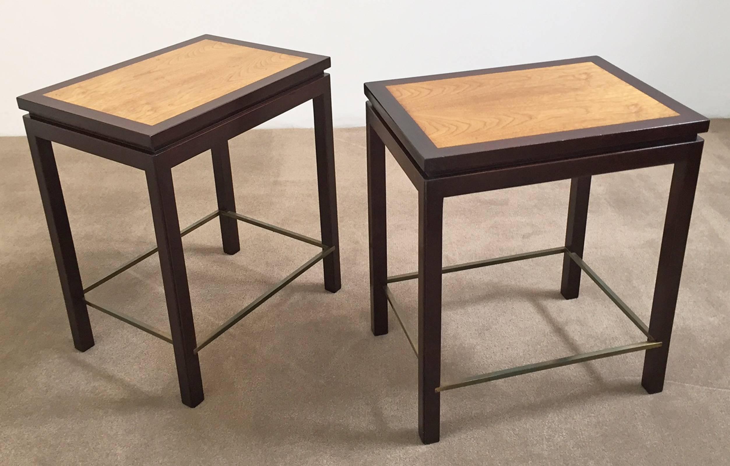 Mid-Century Modern Pair of Tables by Edward Wormley for Dunbar Furniture