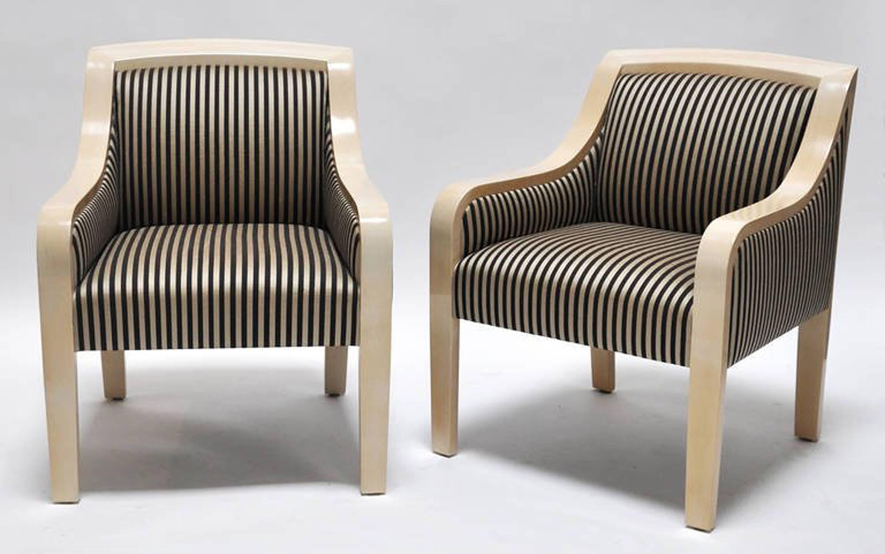 Modern Pair of Armchairs by J. Robert Scott